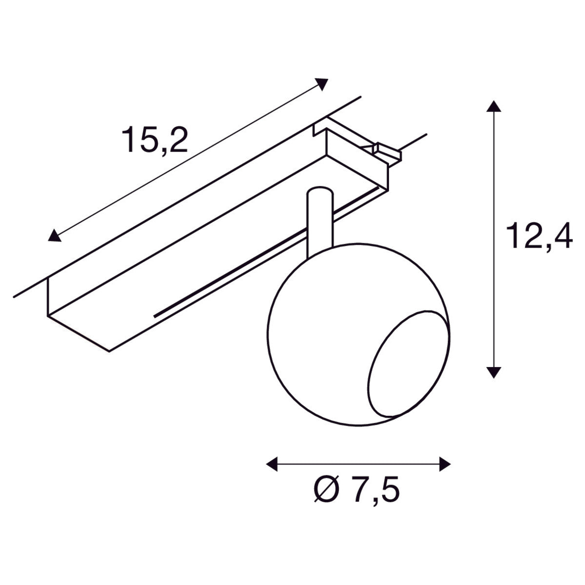 LIGHT EYE® 2.0 1~ Spot, PHASE, rund, 11 W, 30°, weiß / schwarz