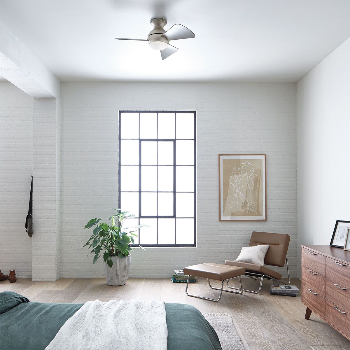 Sola - 34 Zoll / 86 cm Ventilator - Gebürstetes Nickel - Elsteadlighting - KLF - SOLA - 34 - BN