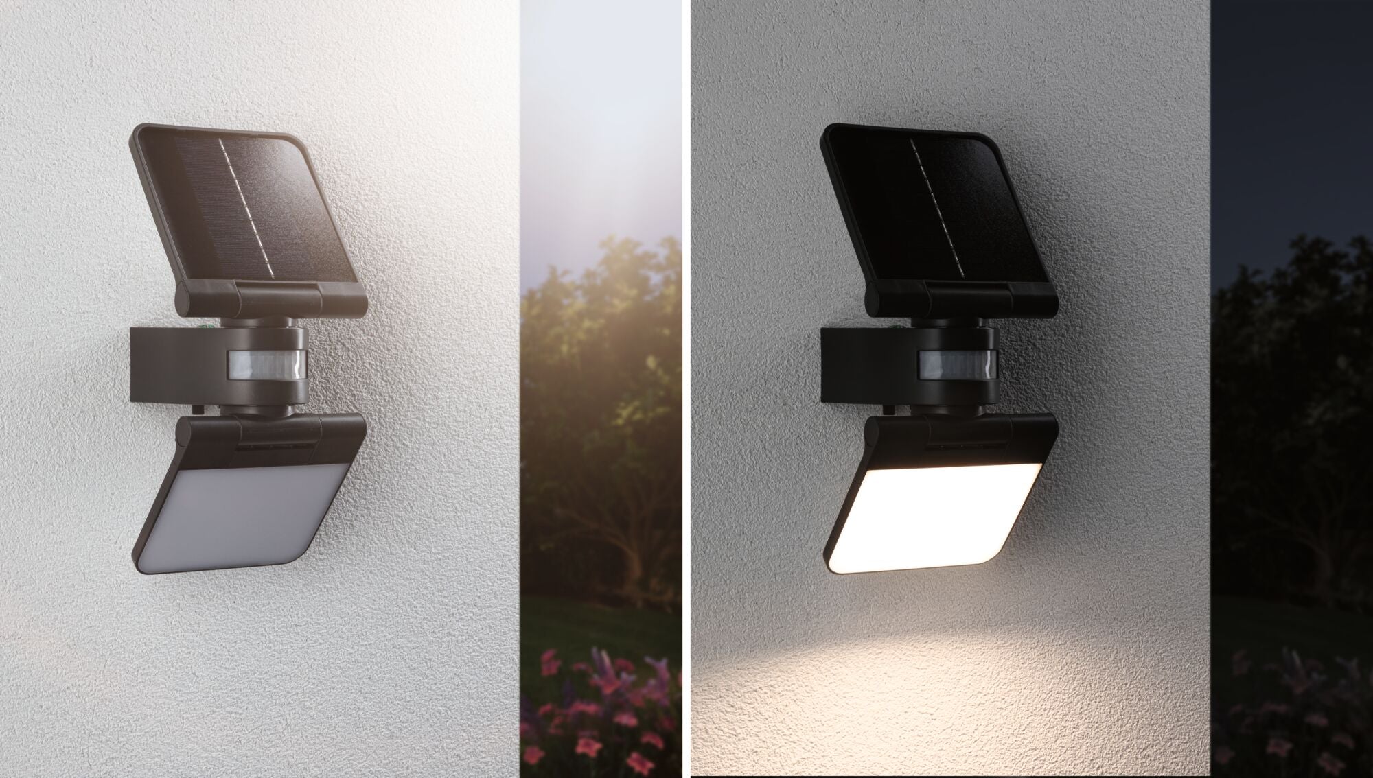 Solar Lesly IP65 eckig 150x130mm 3000K 12,5W 1000lm Anthrazit Kunststoff - Paulmann - 94609