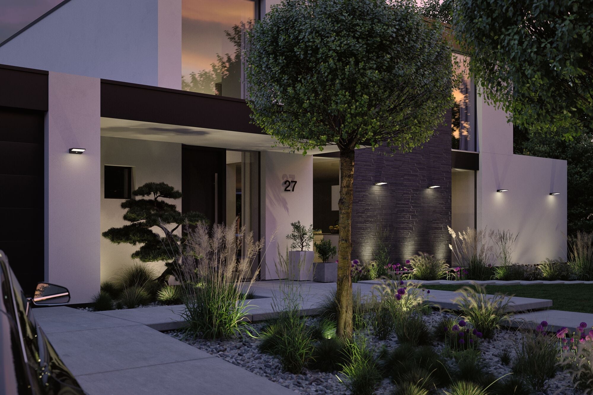 Solar Ronas Bewegungsmelder IP44 3000K 320lm Dunkelgrau - Paulmann - 94334