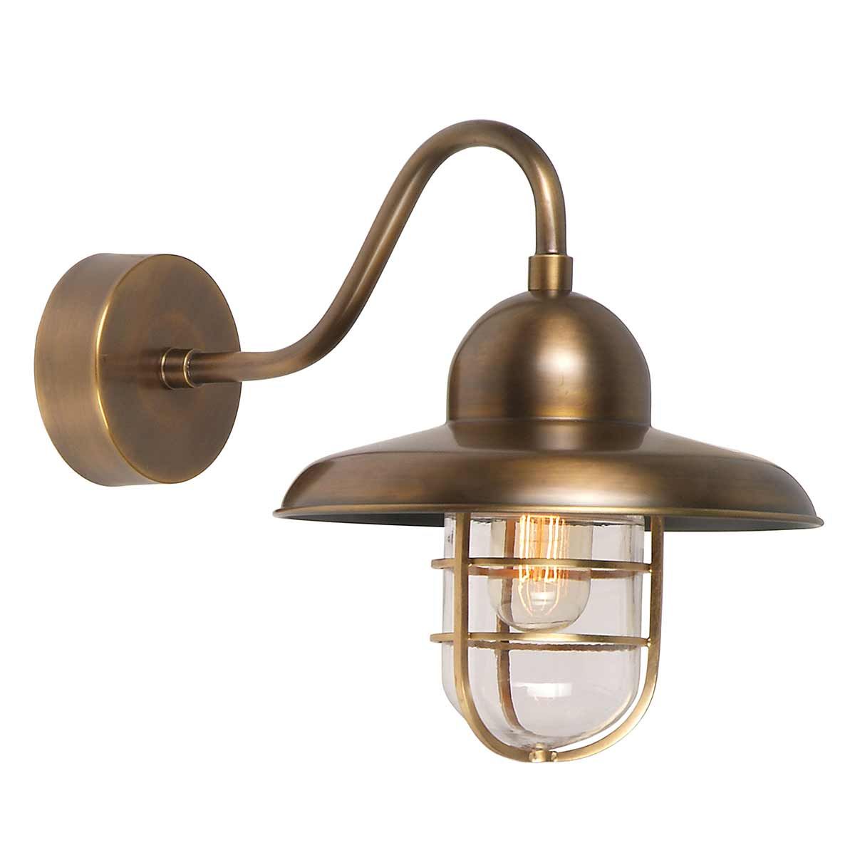 Somerton 1 - flammige Wandlaterne - Gealtertes Messing - Elsteadlighting - SOMERTON - BR