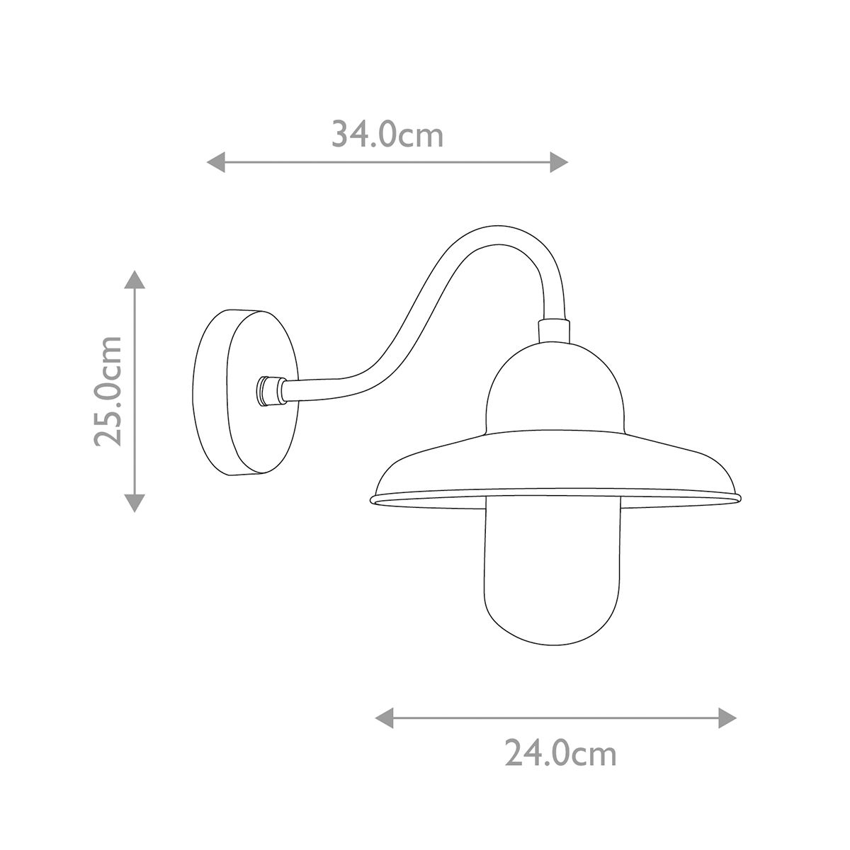 Somerton Wandlaterne mit 1 Licht, Antik - Nickel - Elsteadlighting - SOMERTON - AN