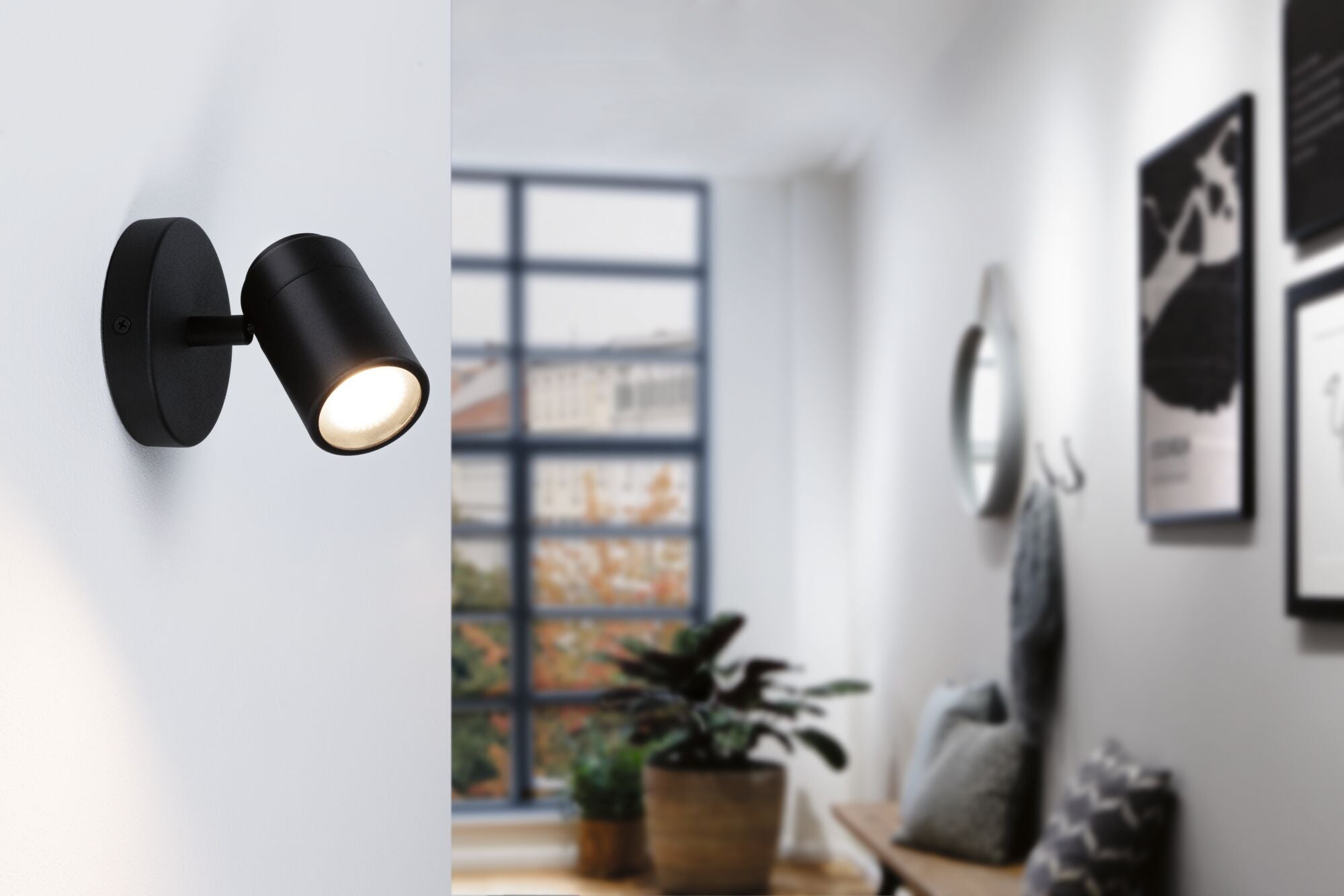 Spotlight Zyli IP44 GU10 230V max. 10W dimmbar Schwarz matt - Paulmann - 66774