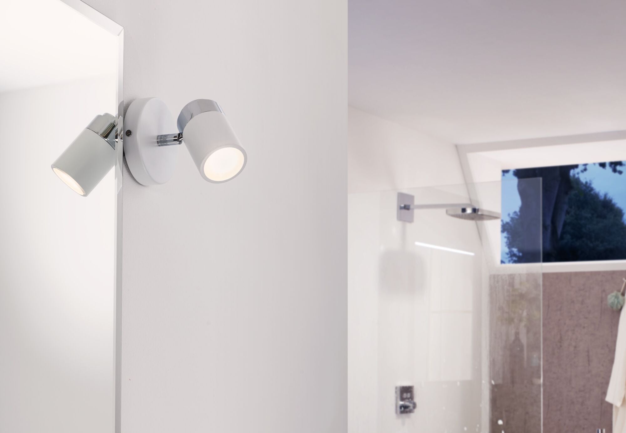 Spotlight Zyli IP44 GU10 230V max. 10W dimmbar Weiß/Chrom - Paulmann - 66710