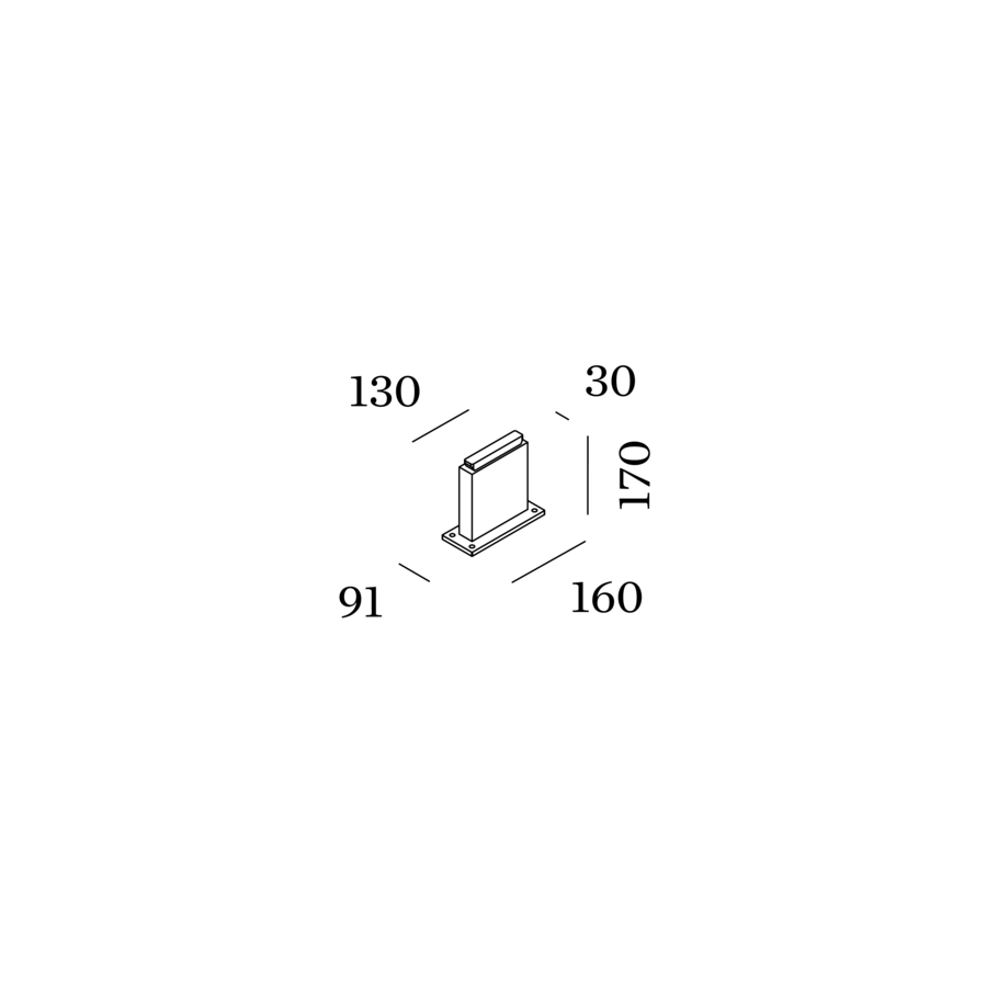 Stange Wever & Ducré mit Montageplatte für Pollerleuchten - WEVER & DUCRÉ - 910013A0