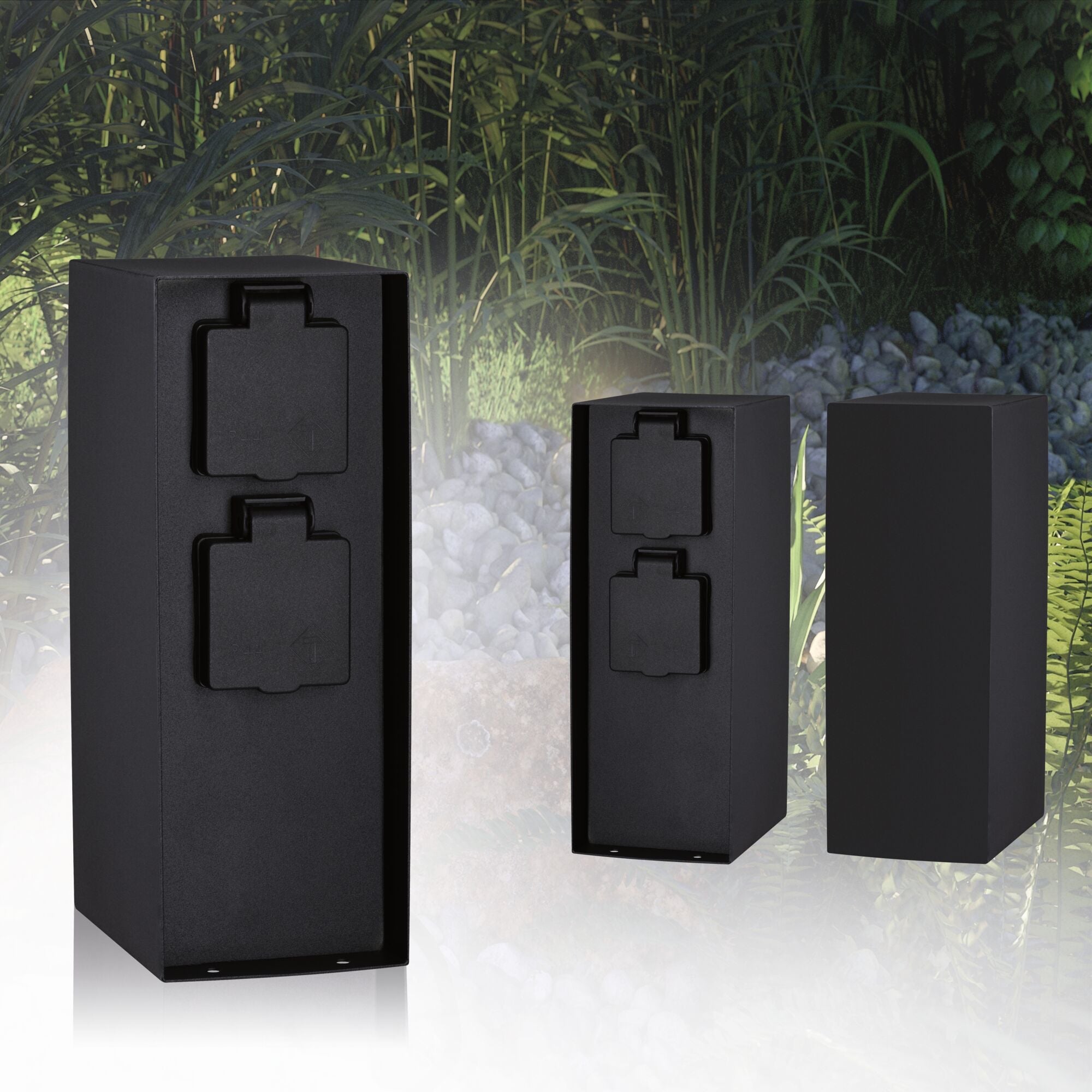 Steckdosensäule Rio Zweifach IP44 Anthrazit - Paulmann - 94657