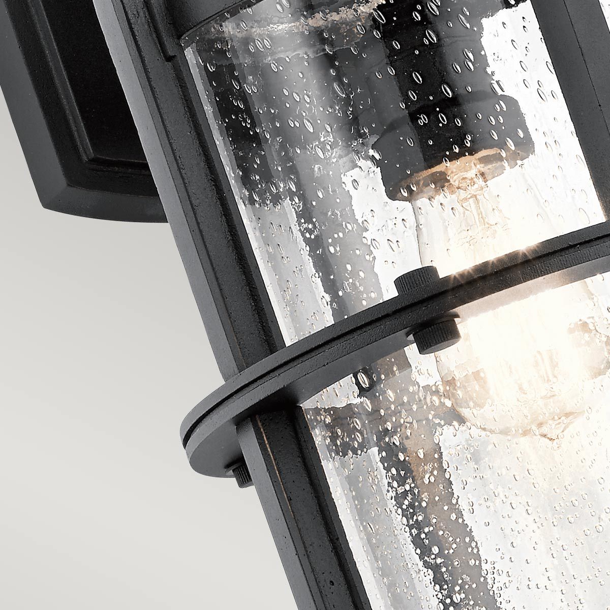 Suri 1 - flammige große Wandlaterne - Strukturiertes Schwarz - Elsteadlighting - KL - SURI - L