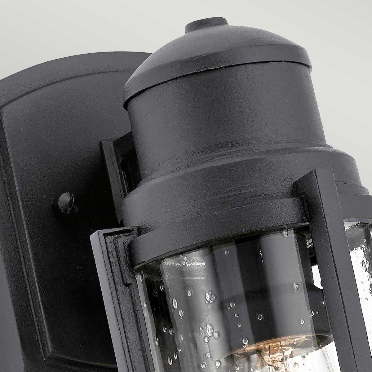 Suri 1 - flammige kleine Wandlaterne - Strukturiertes Schwarz - Elsteadlighting - KL - SURI - S