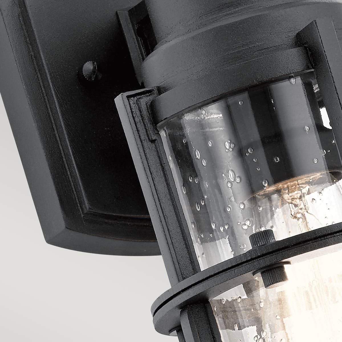 Suri 1 - flammige kleine Wandlaterne - Strukturiertes Schwarz - Elsteadlighting - KL - SURI - S