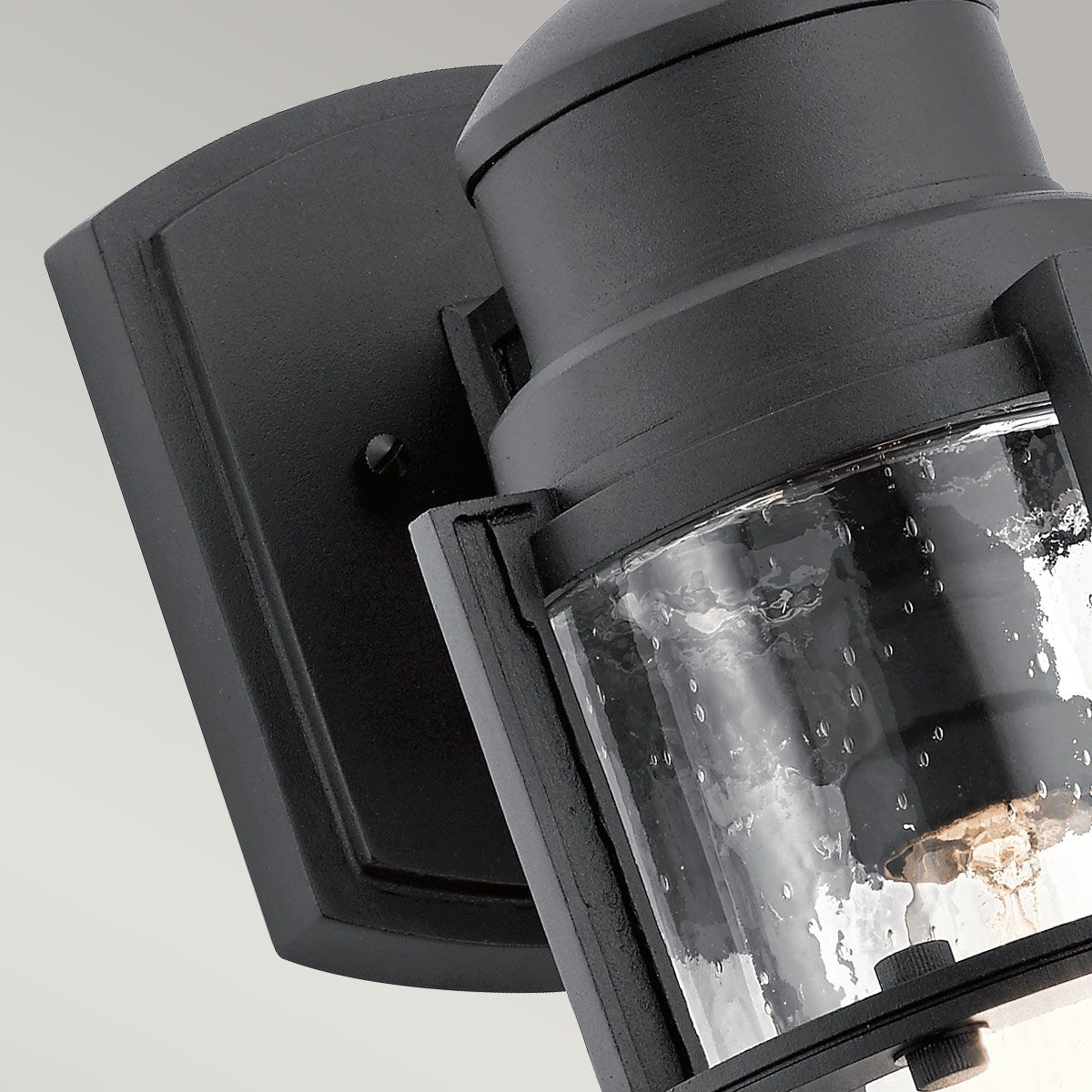 Suri 1 - flammige mittelgroße Wandlaterne - Strukturiertes Schwarz - Elsteadlighting - KL - SURI - M