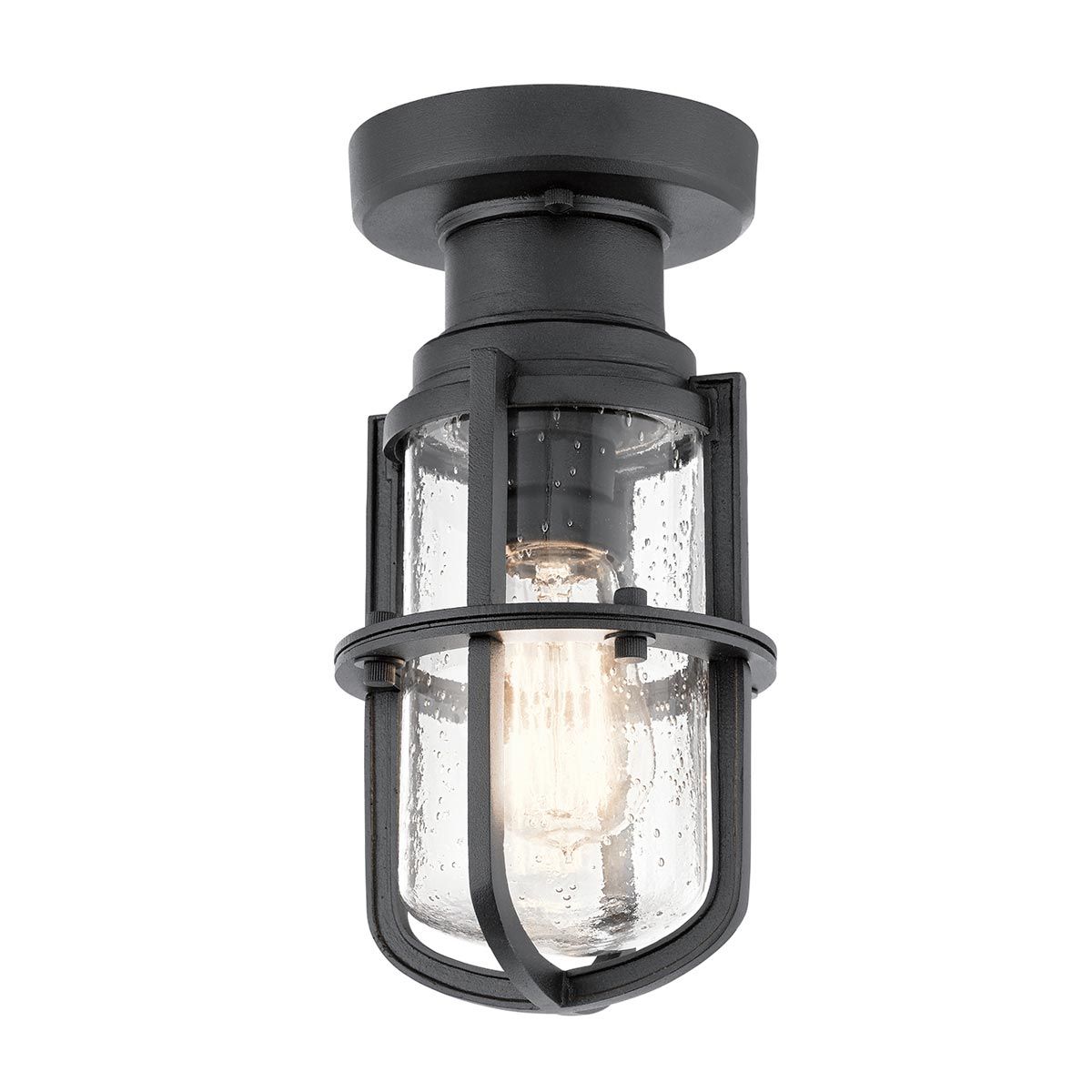 Suri 1 - flammige Veranda - /Sockellaterne - Strukturiertes Schwarz - Elsteadlighting - KL - SURI - F