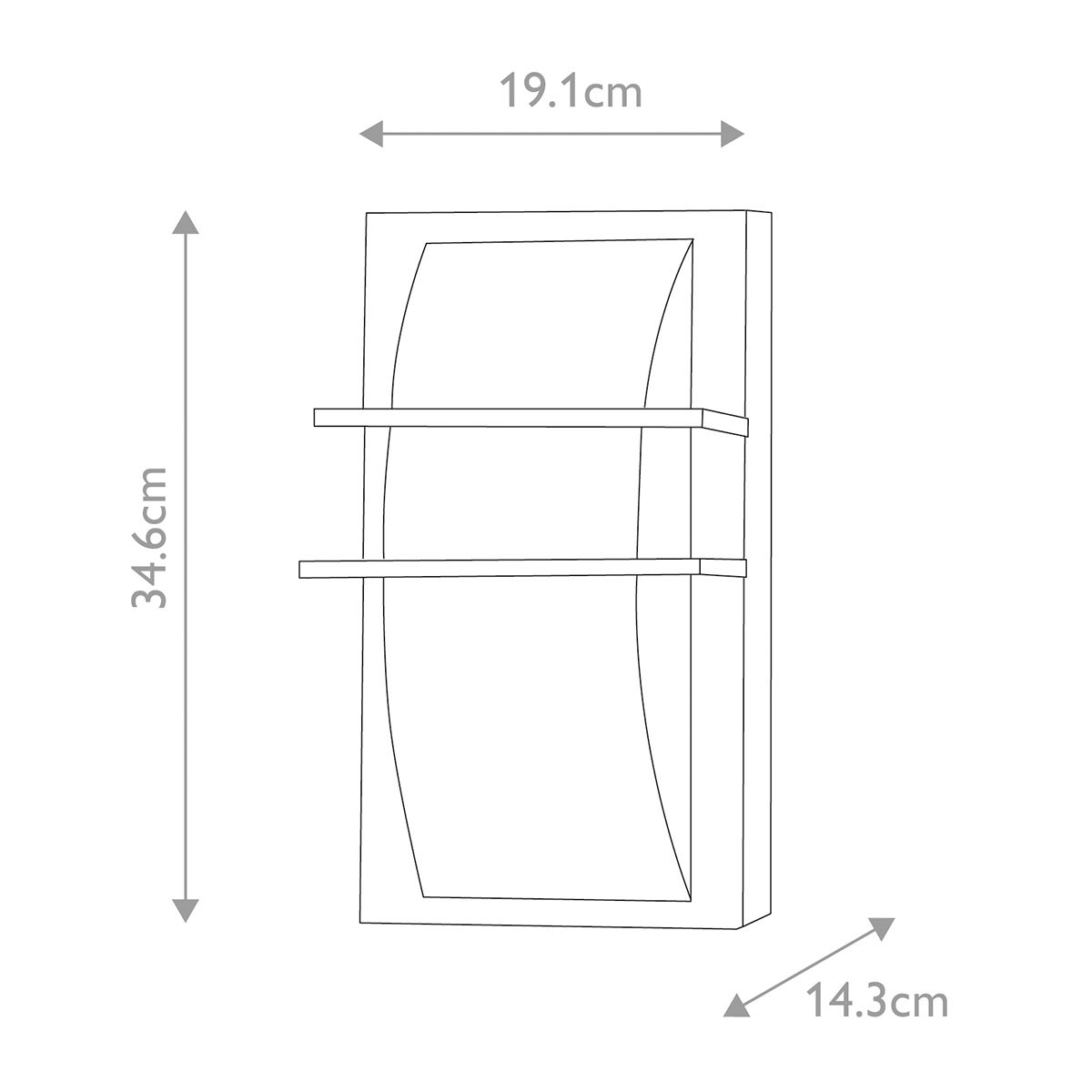 Sven 1 - flammige Wandlaterne - Graphit - Elsteadlighting - SVEN - 2W