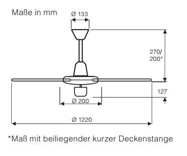 CasaFan TRISTAR-Z Abmessungen