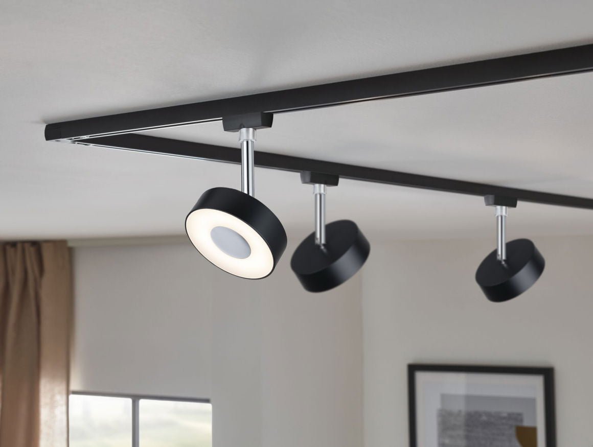 URail LED Schienenspot 3 - Step - Dim Circle Einzelspot 160lm 5W 3000K dimmbar 230V Schwarz matt - Paulmann - 95589
