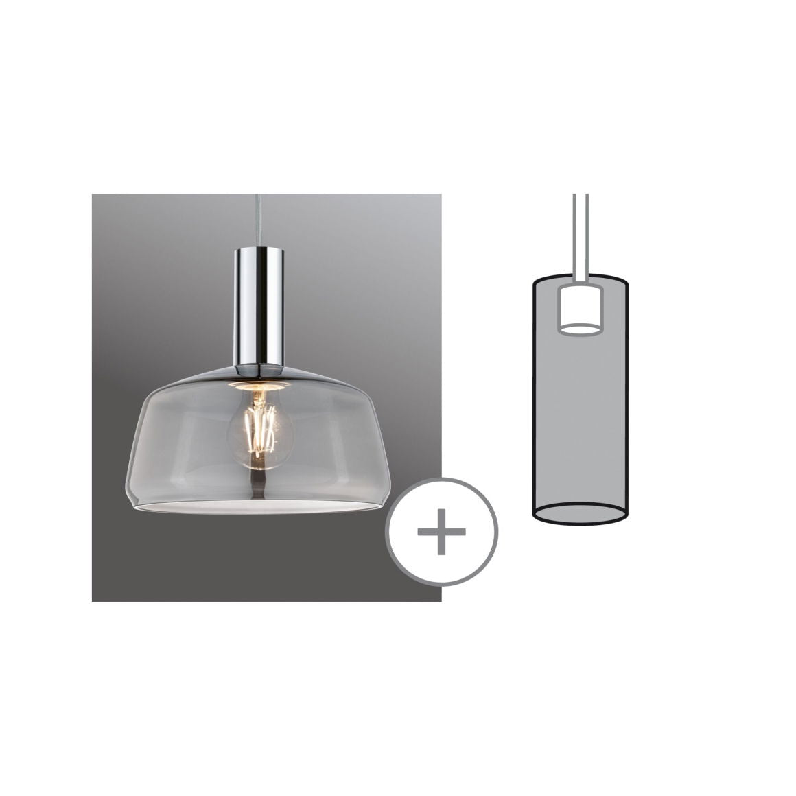 URail Schirm Neila 2Easy 230mm Rauchglas - Paulmann - 95605