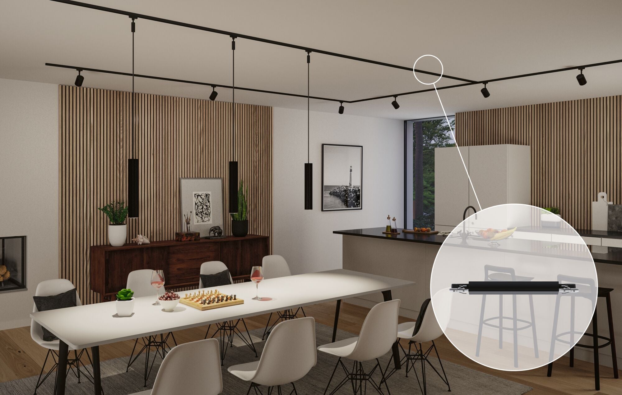 URailSchienenadapterZigbee 3.0 Dimm/Switch 240x21mm max. 50W Schwarz matt - Paulmann - 95675