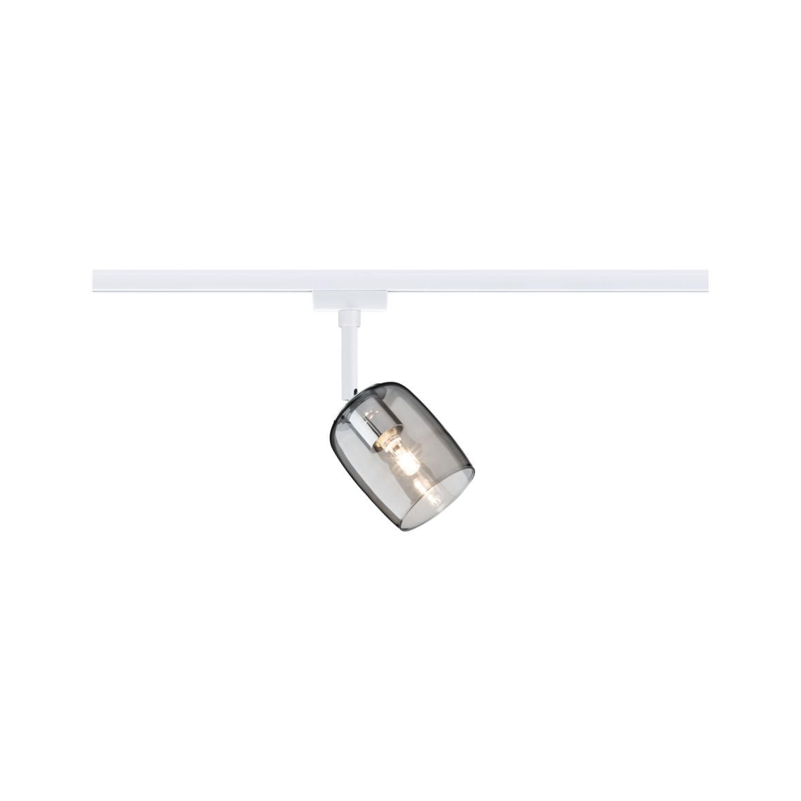 URailSchienenspot Blossom G9 max. 10W dimmbar 230V Signalweiß/Rauchglas - Paulmann - 95700