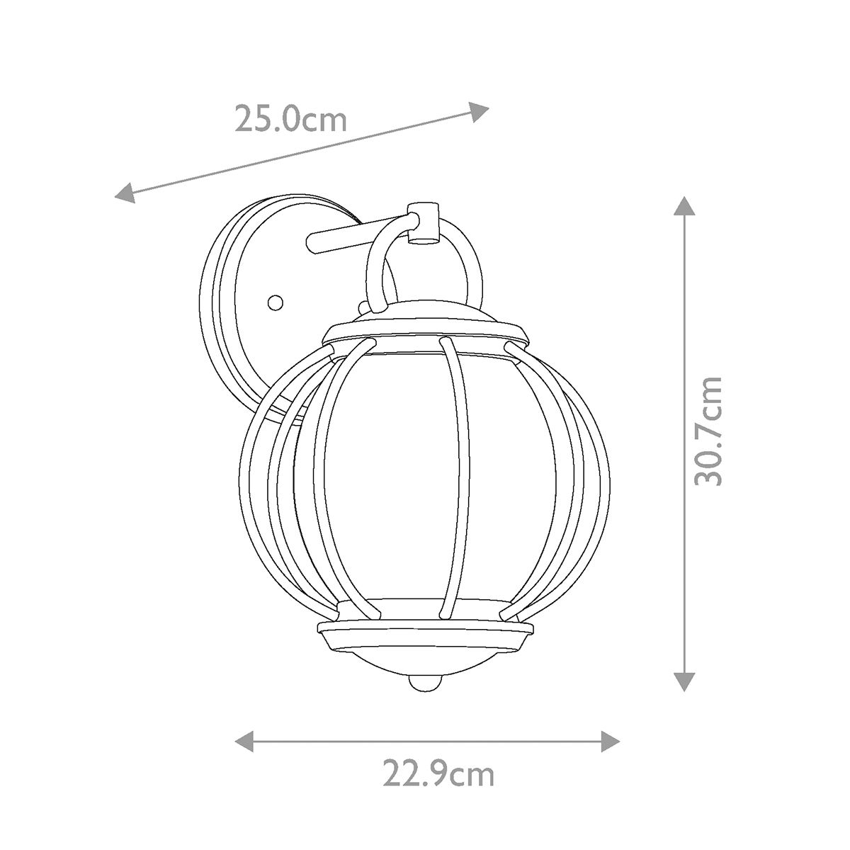 Vandalia Wandlaterne mit 1 Licht, Strukturschwarz - Elsteadlighting - KL - VANDALIA2 - S