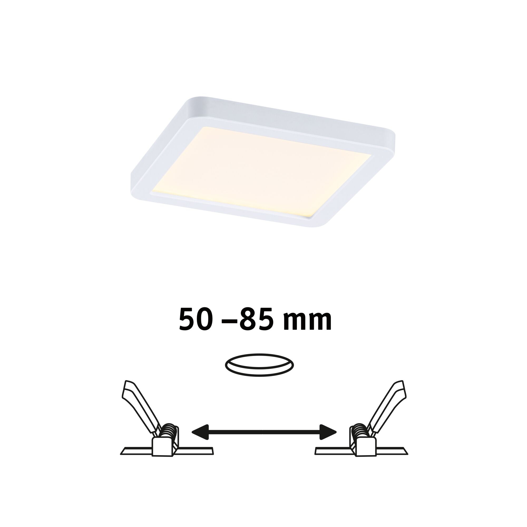 VariFit Areo IP44 eckig 118x118mm 6,5W 500lm 3000K Weiß - Paulmann - 93039