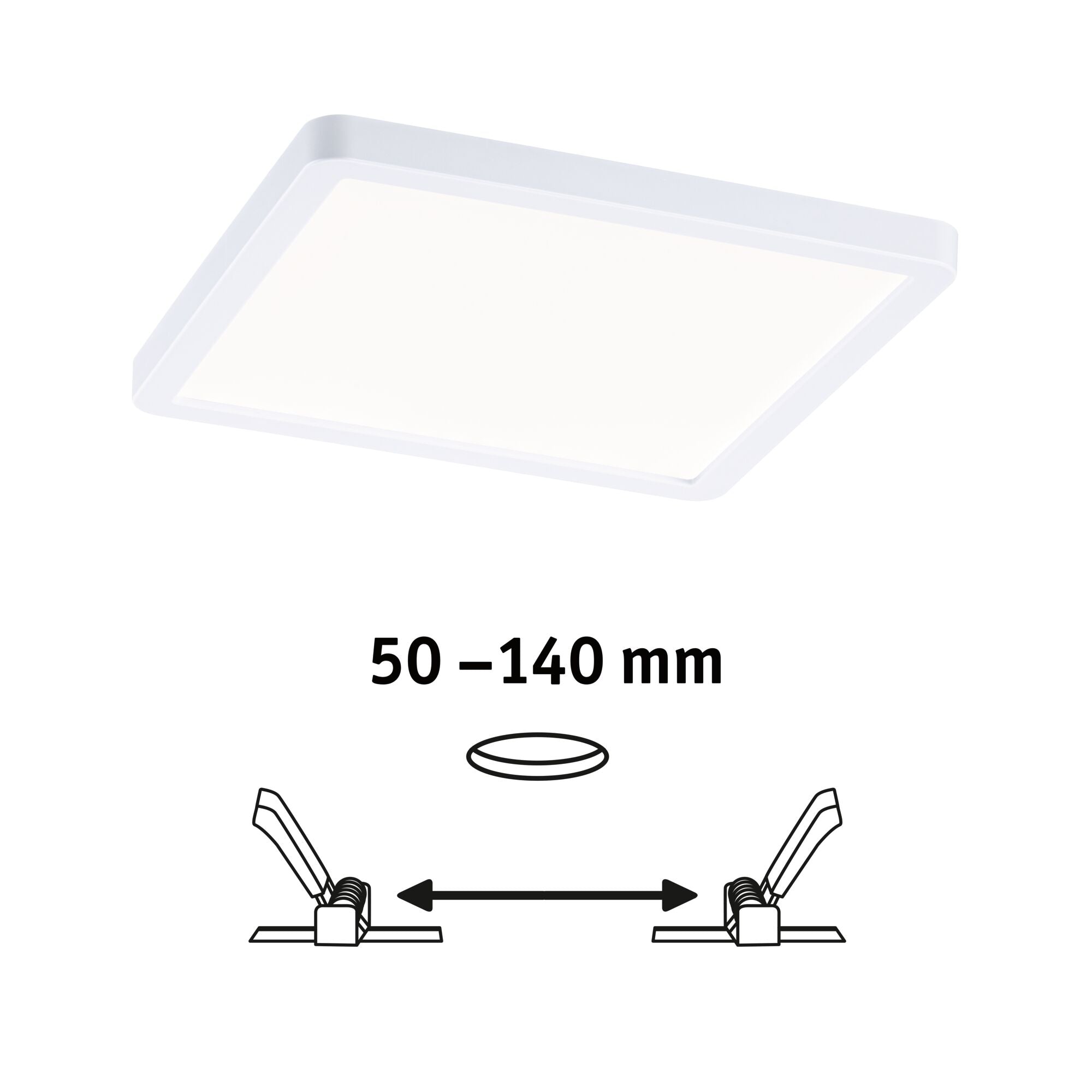 VariFit Areo IP44 eckig 175x175mm 13W 1200lm 4000K Weiß - Paulmann - 93042