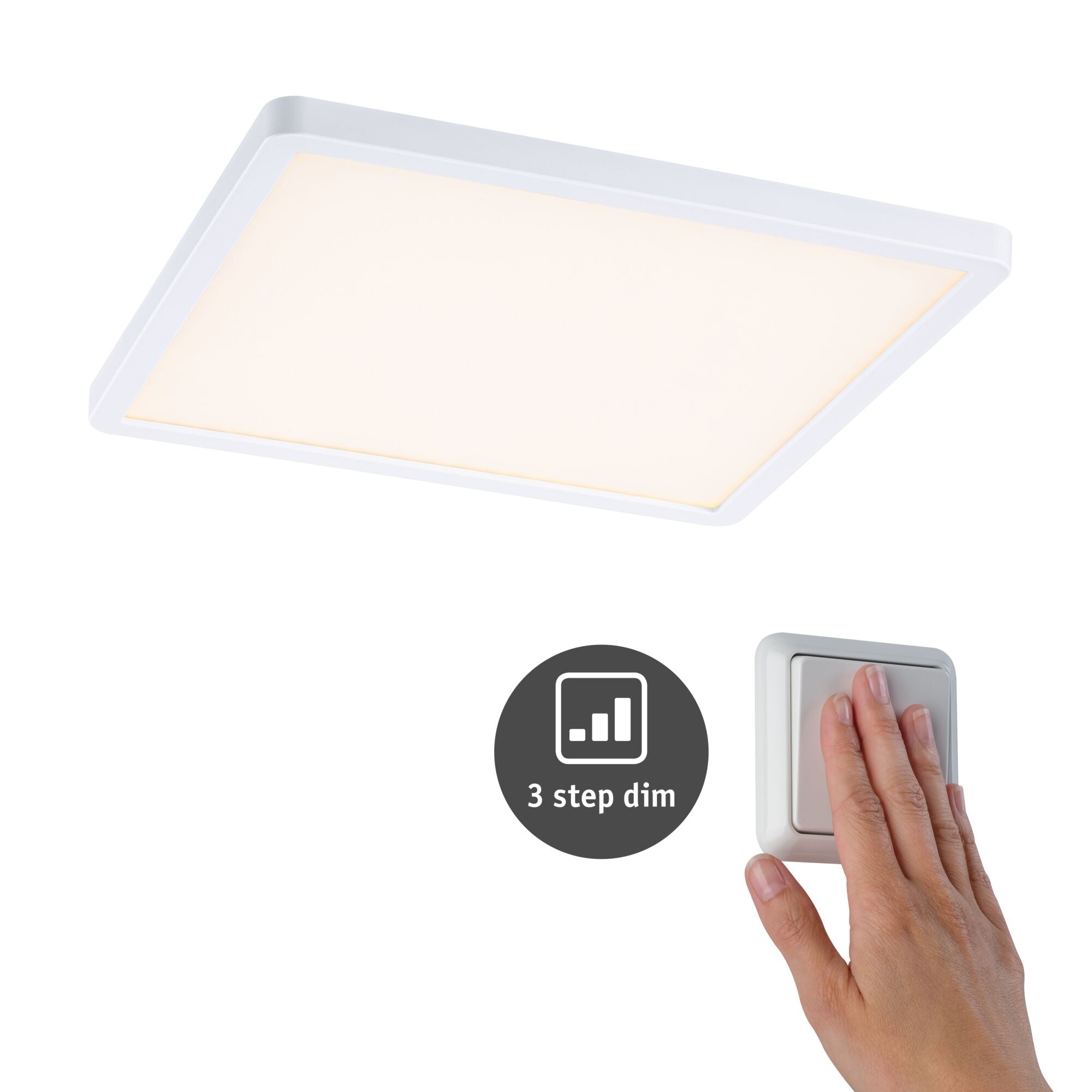 VariFit Areo IP44 eckig 230x230mm 16W 1400lm 3000K Weiß dimmbar - Paulmann - 93054