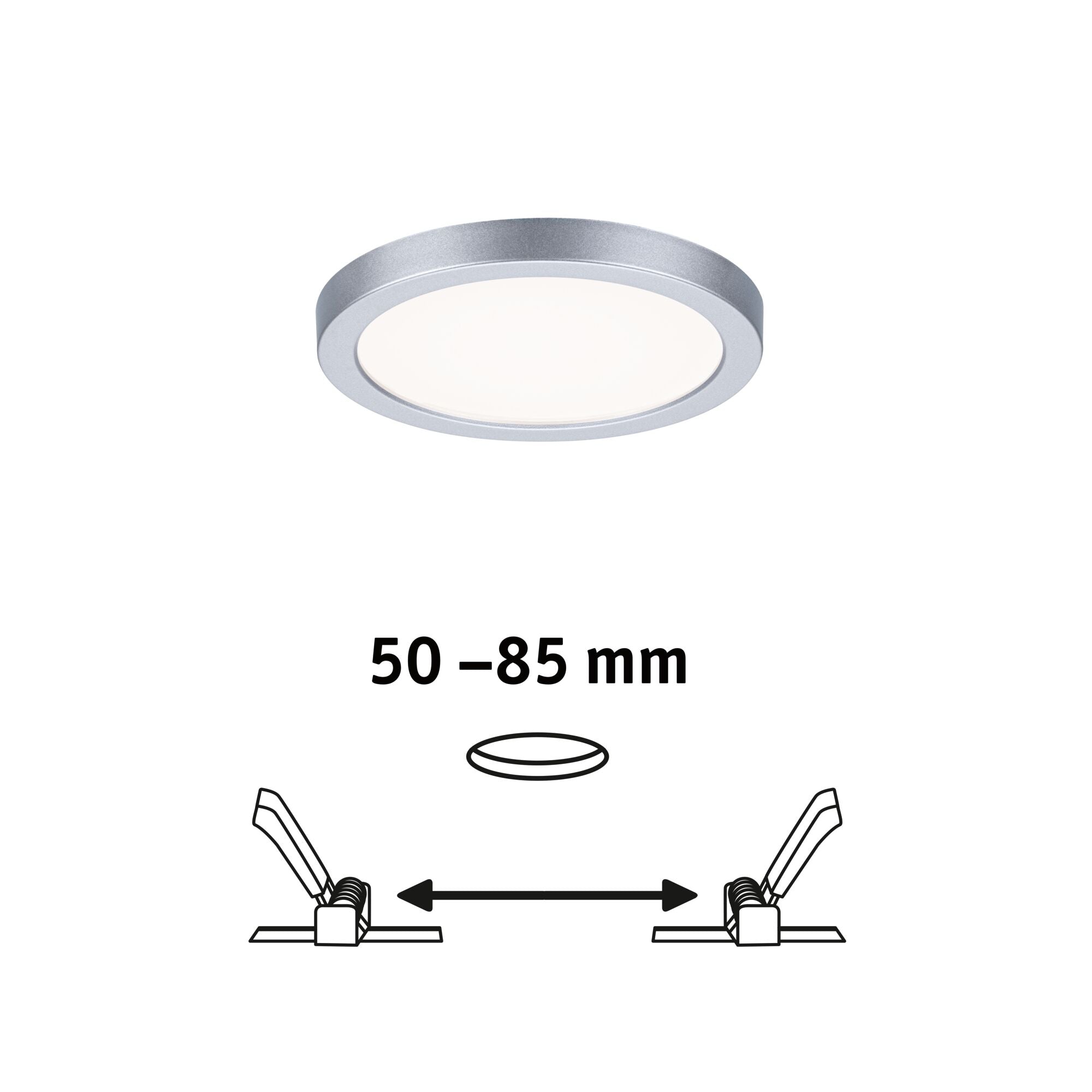 VariFit Areo IP44 rund 118mm 6,5W 500lm 4000K Chrom matt - Paulmann - 93037