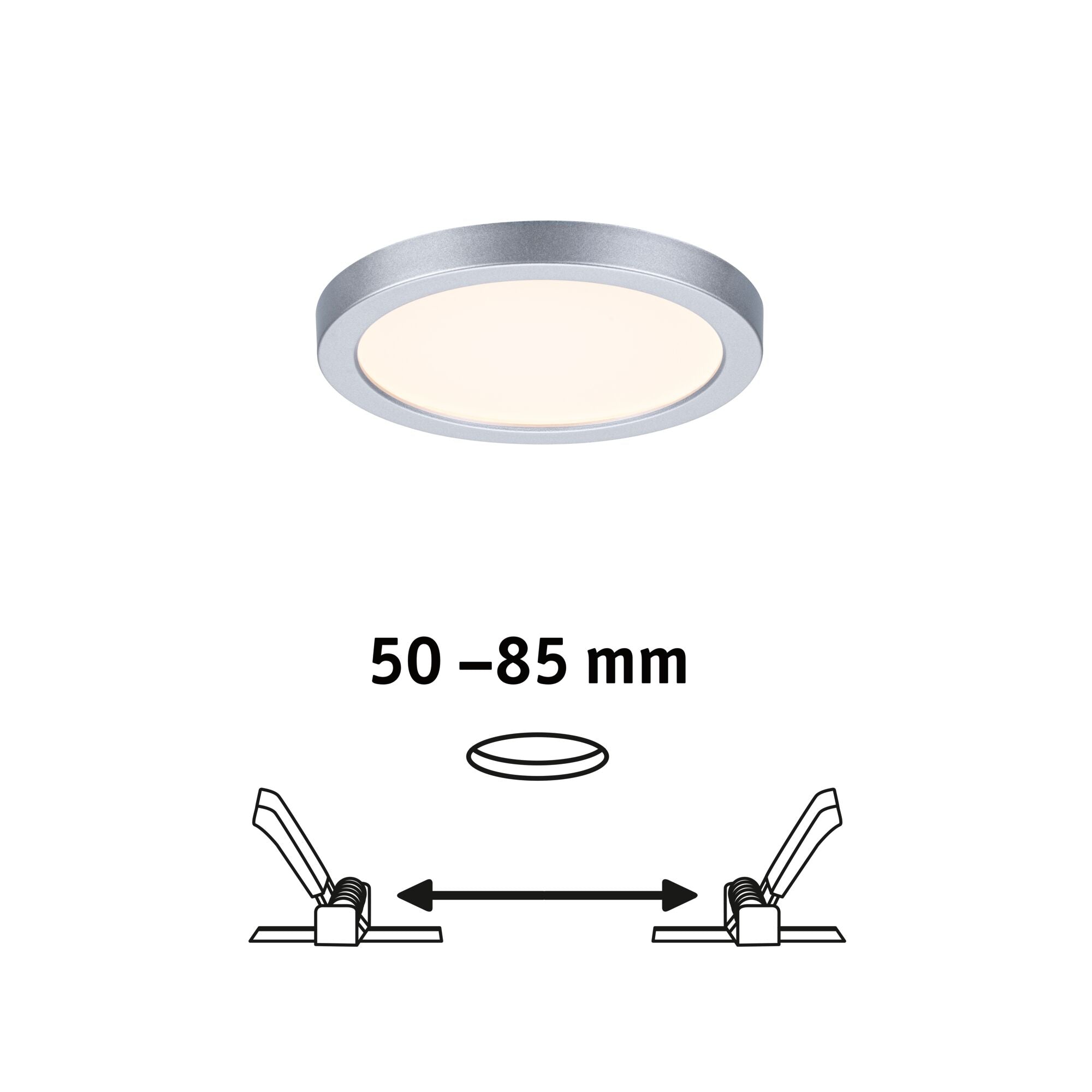 VariFit Areo IP44 rund 118mm 6,5W 550lm 3000K Chrom matt - Paulmann - 93033