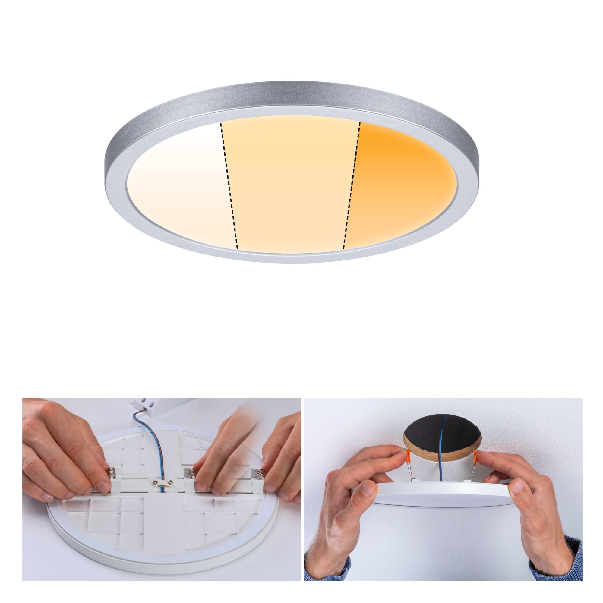 VariFit Areo IP44 rund 175mm 13W 1200lm 3 Step Dim to warm Chrom matt dimmbar - Paulmann - 92991