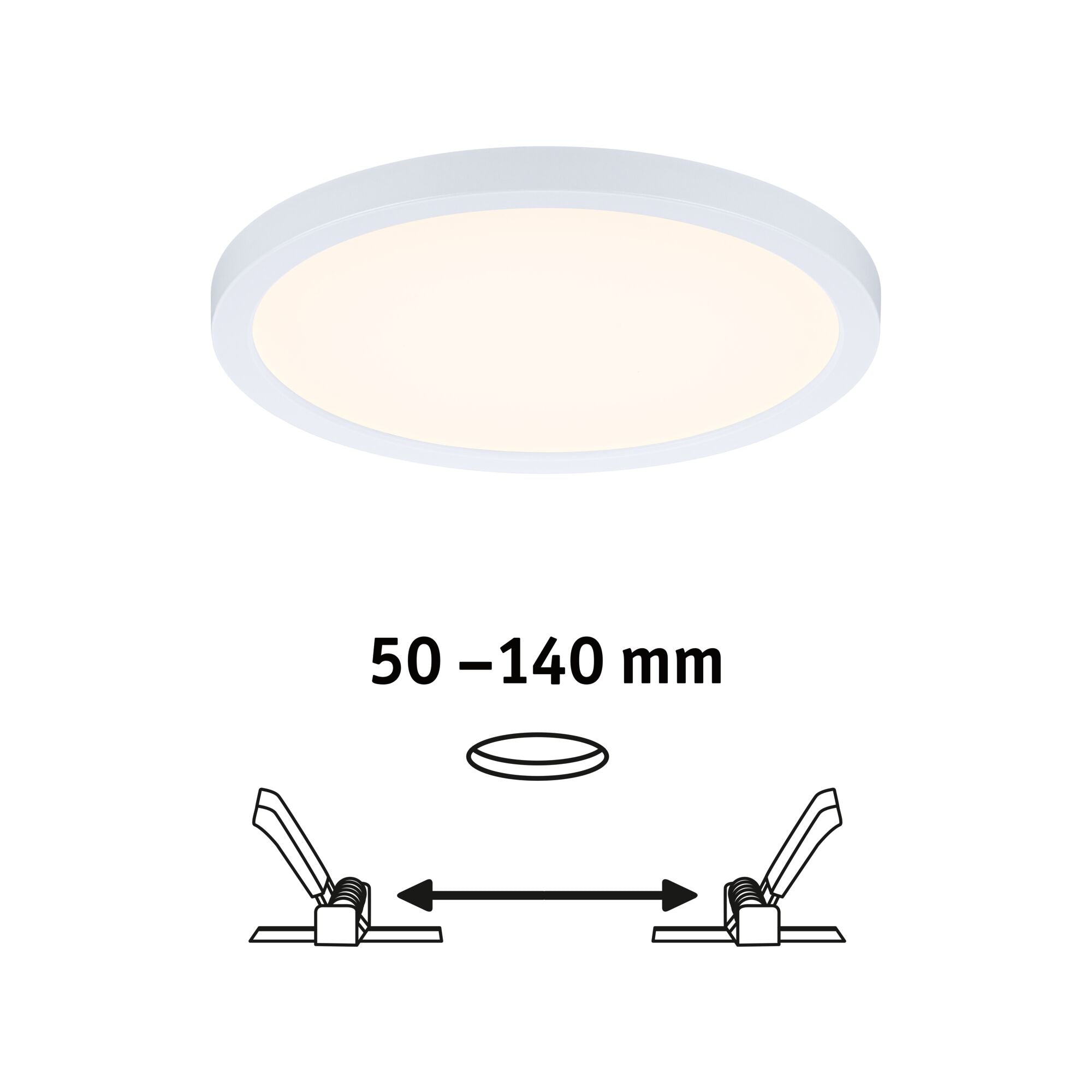 VariFit Areo IP44 rund 175mm 13W 1200lm 3 Step Dim to warm Weiß matt dimmbar - Paulmann - 92989