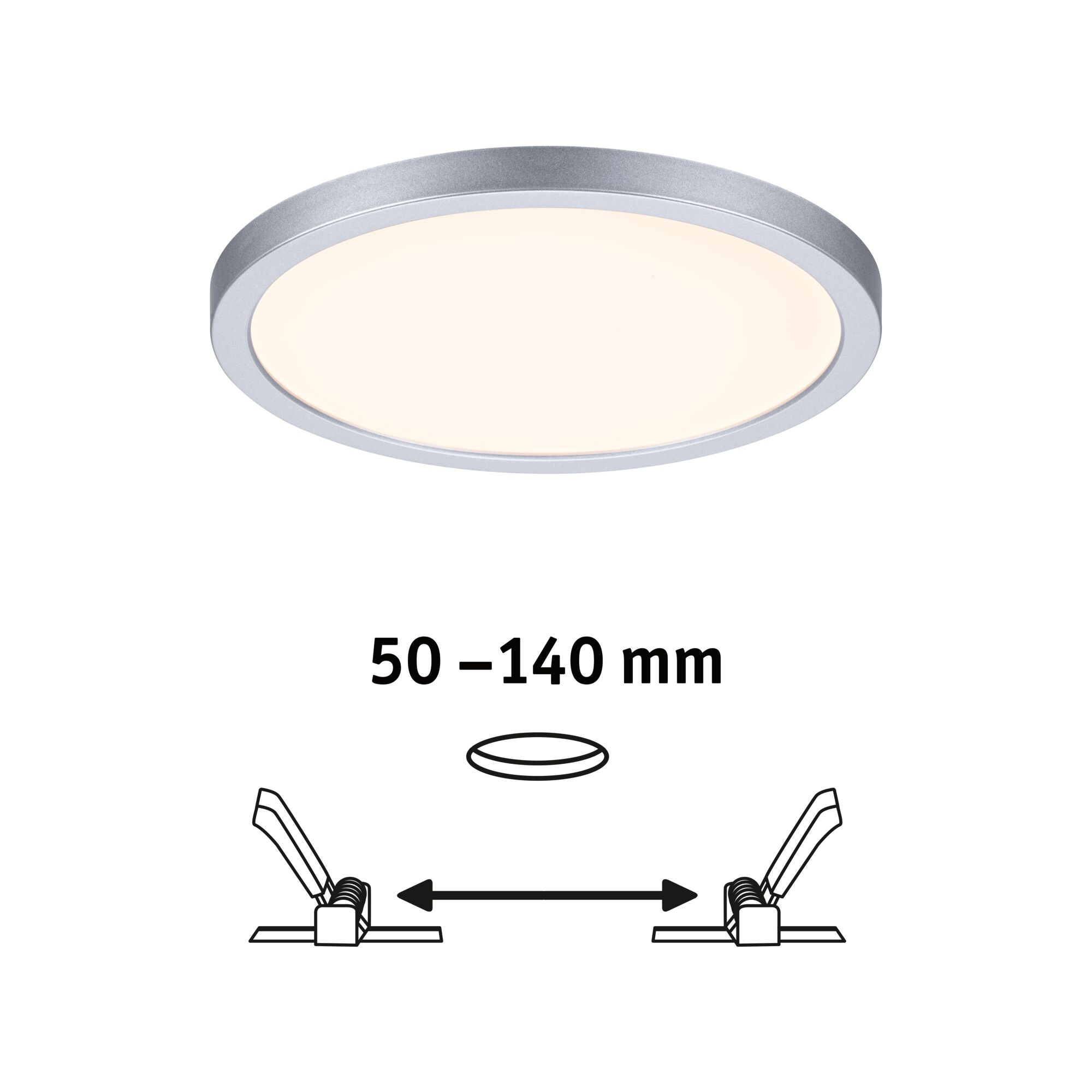 VariFit Areo IP44 rund 175mm 13W 1200lm 3000K Chrom matt dimmbar - Paulmann - 93051