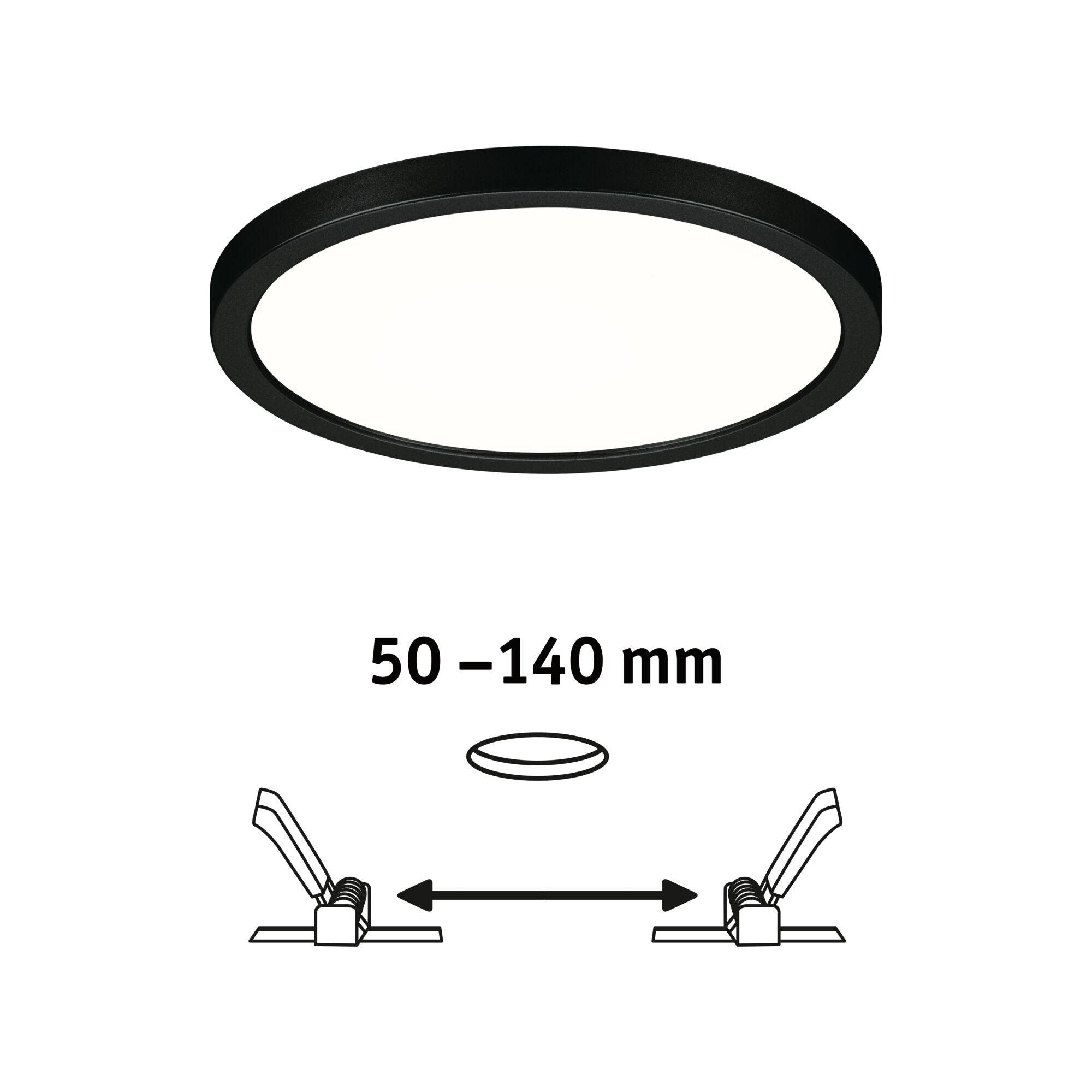 VariFit Areo IP44 rund 175mm 13W 1300lm 4000K Schwarz dimmbar - Paulmann - 79965