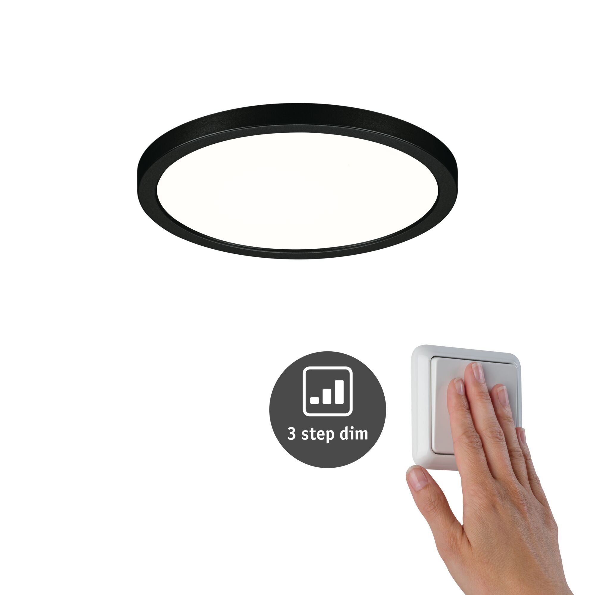 VariFit Areo IP44 rund 175mm 13W 1300lm 4000K Schwarz dimmbar - Paulmann - 79965