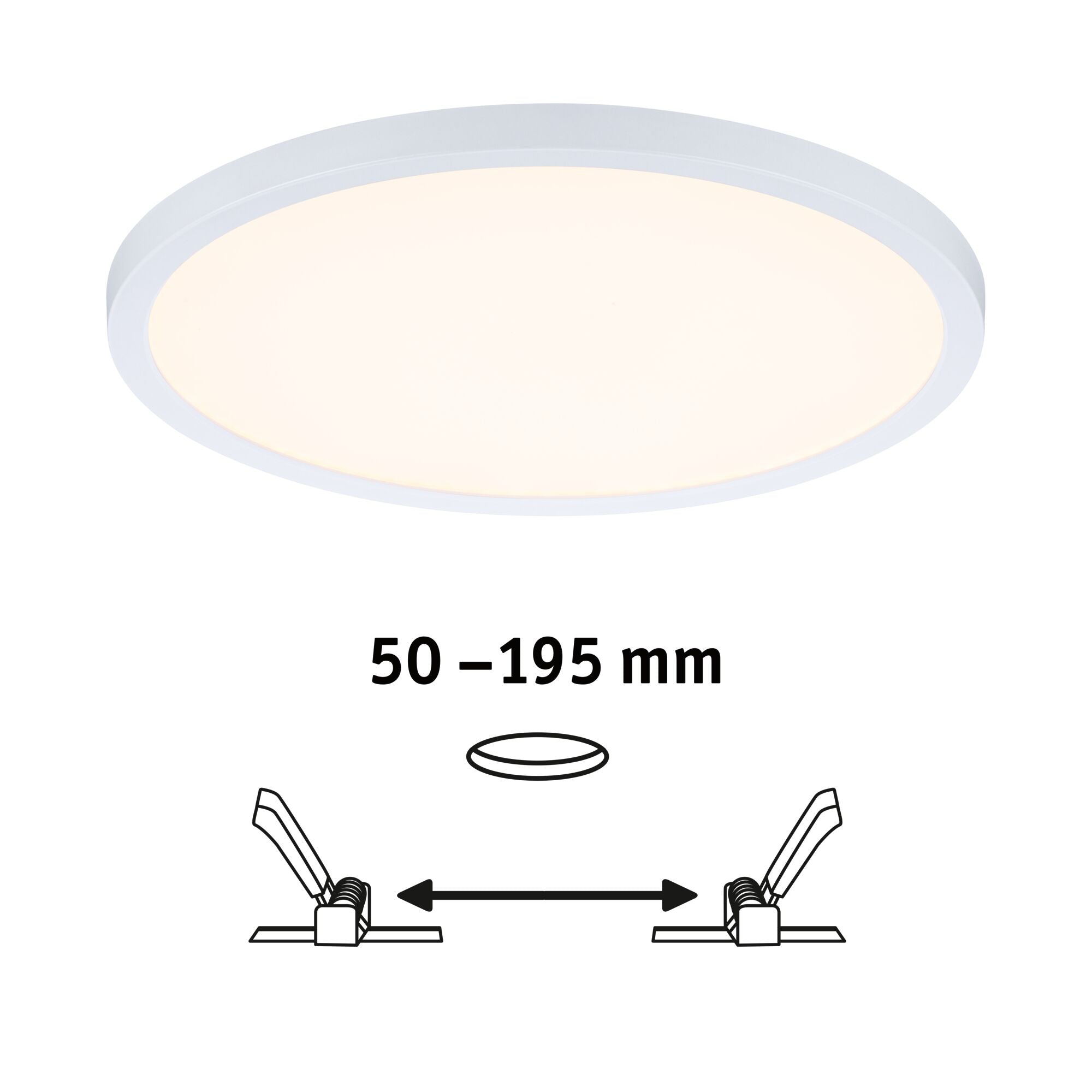 VariFit Areo IP44 rund 230mm 16W 1400lm 3 Step Dim to warm Weiß matt dimmbar - Paulmann - 92990