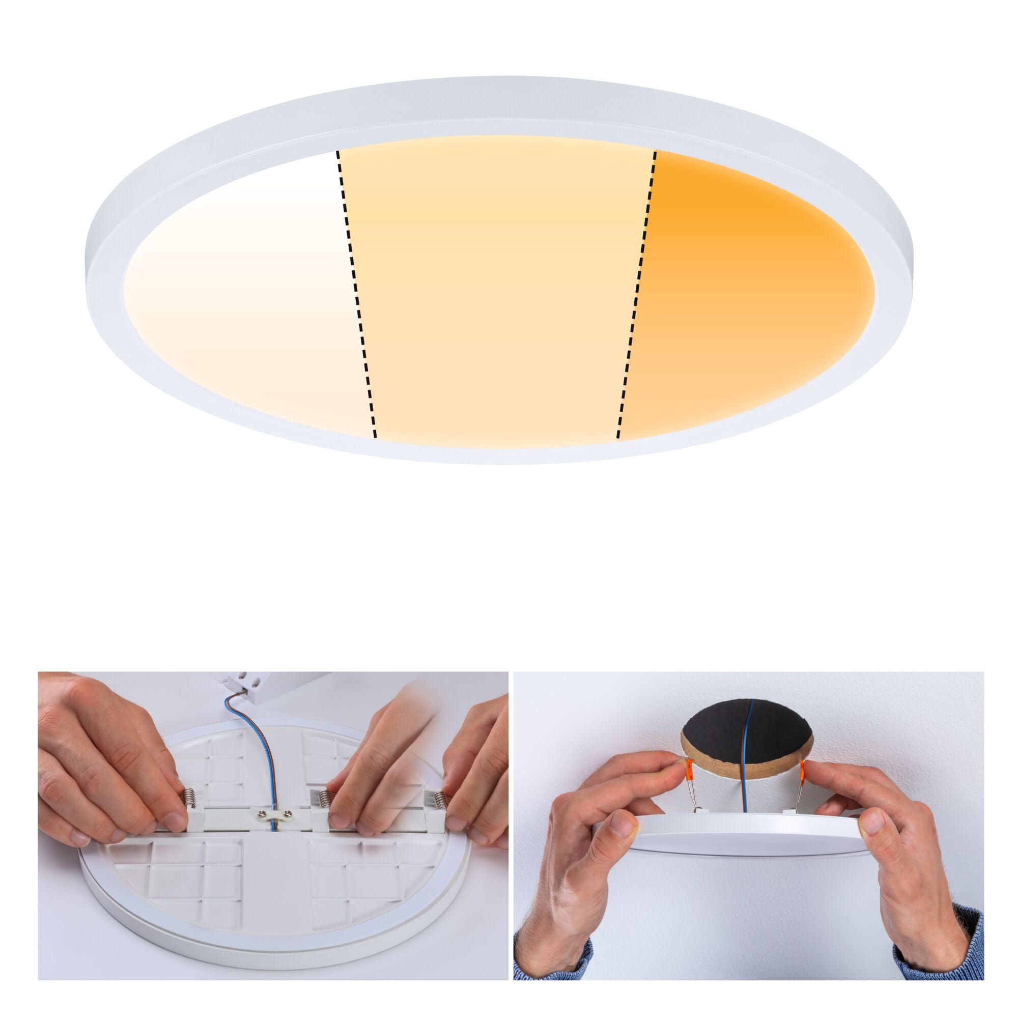 VariFit Areo IP44 rund 230mm 16W 1400lm 3 Step Dim to warm Weiß matt dimmbar - Paulmann - 92990