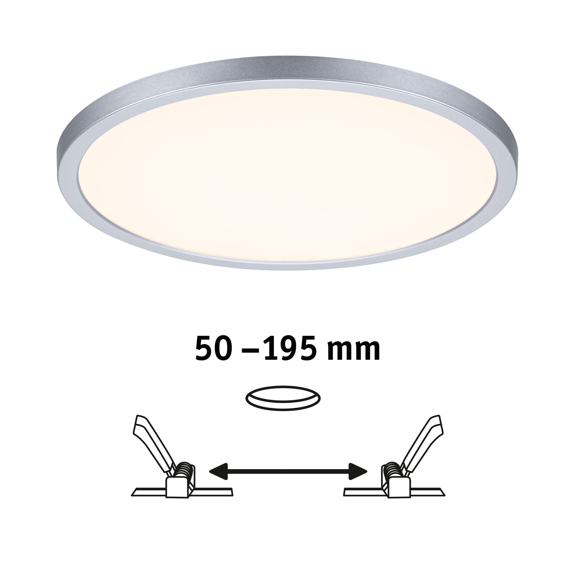 VariFit Areo IP44 rund 230mm 16W 1400lm 3000K Chrom dimmbar - Paulmann - 93052