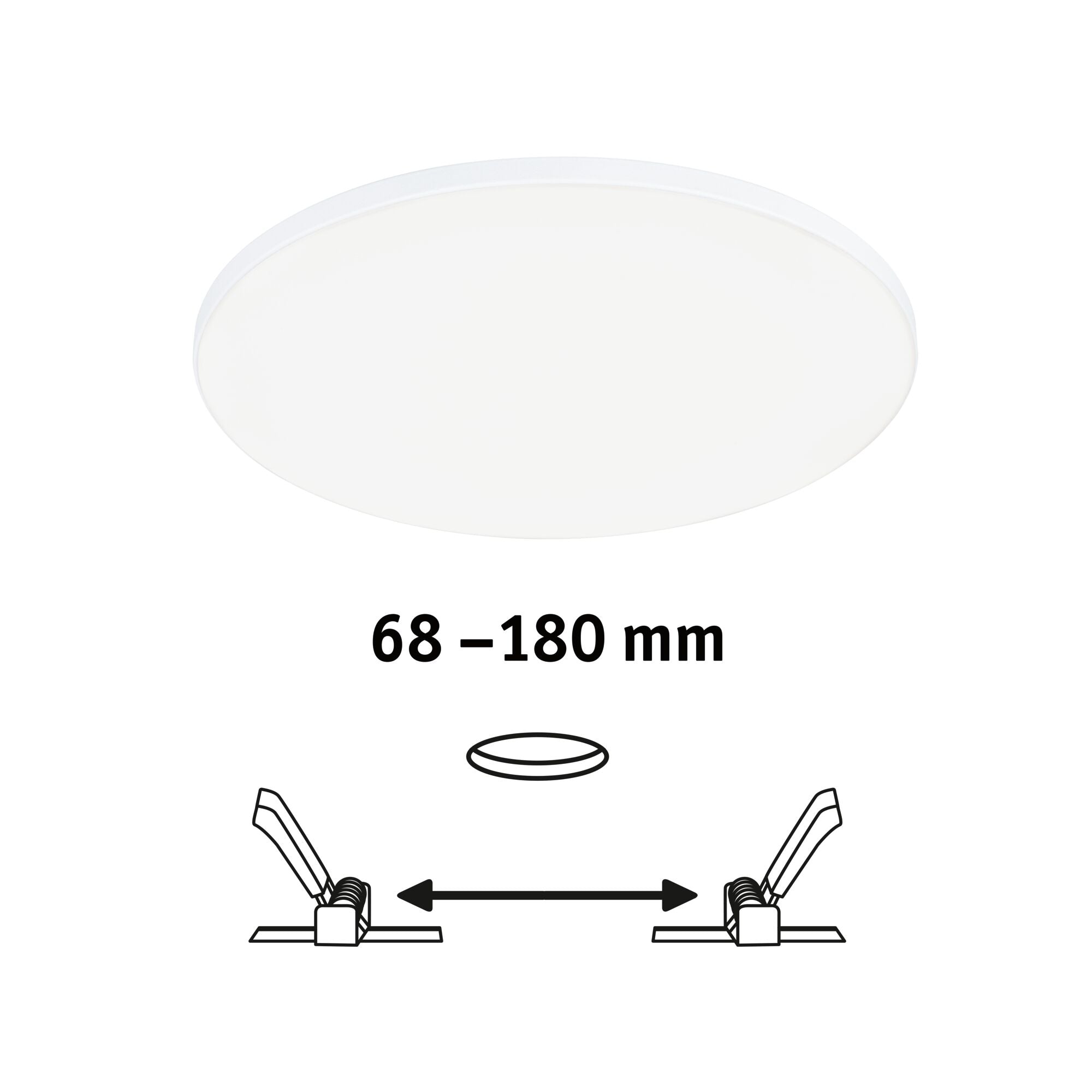 VariFit Veluna Edge IP44 rund 200mm 17W 1500lm 4000K Weiß dimmbar - Paulmann - 79952