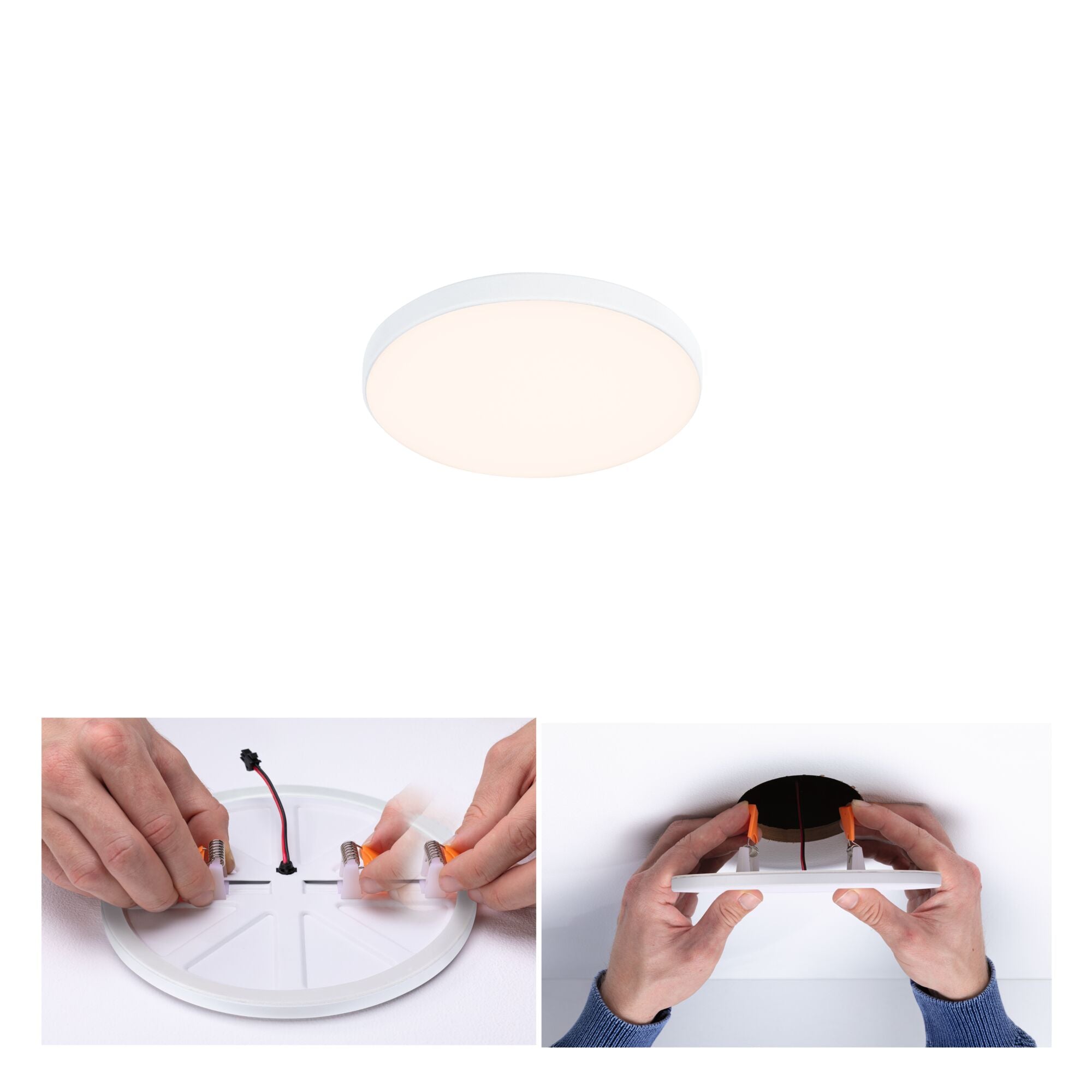 VariFit Veluna Edge IP44 rund 90mm 6W 450lm 3000K Weiß - Paulmann - 79938