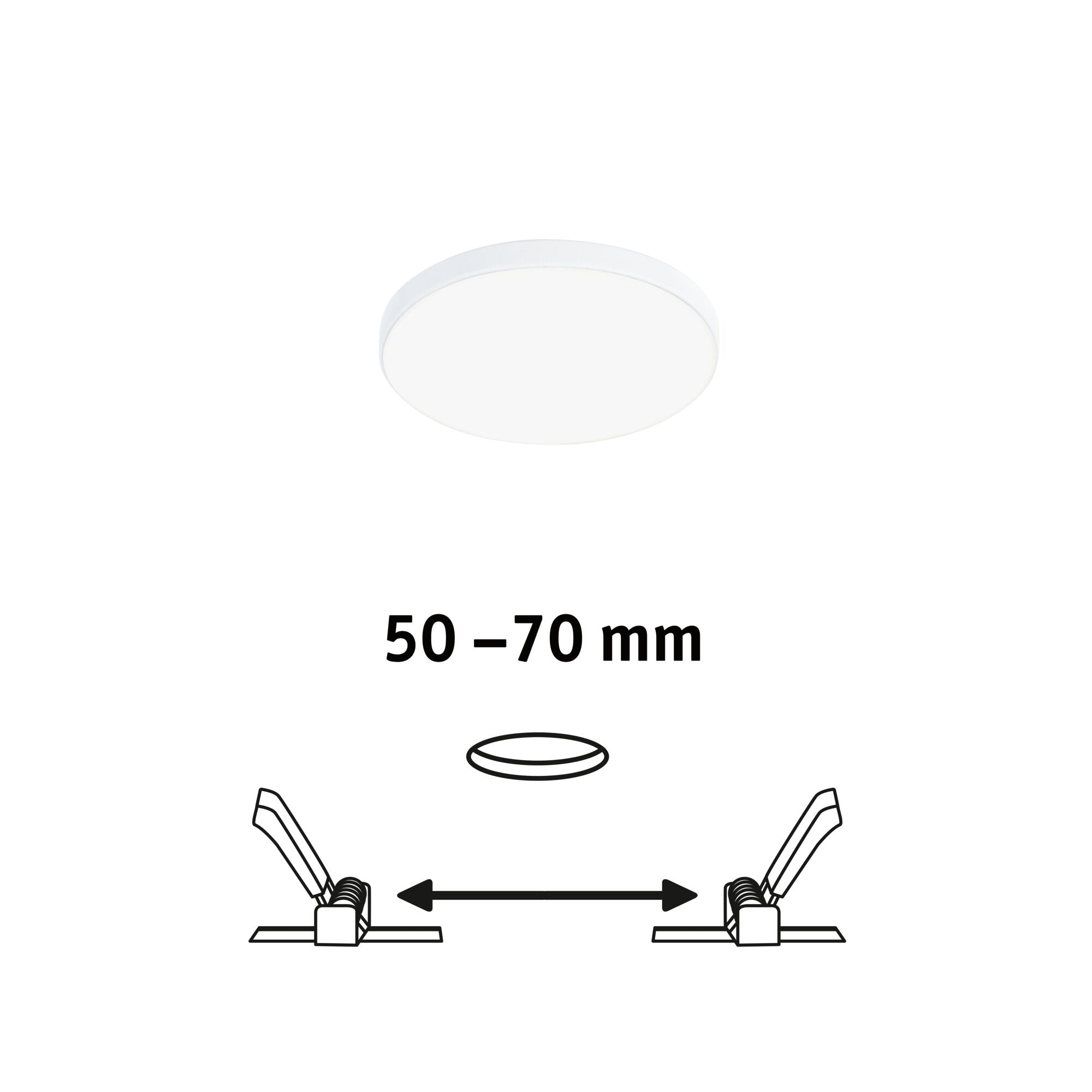 VariFit Veluna Edge IP44 rund 90mm 6W 500lm 4000K Weiß - Paulmann - 79932