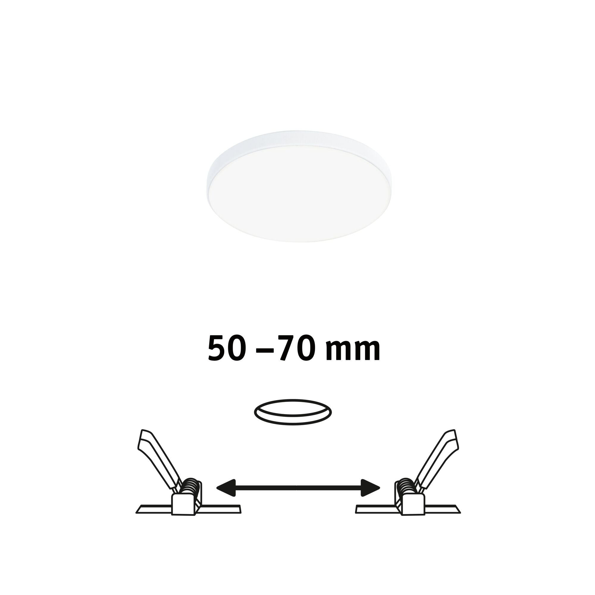VariFit Veluna Edge IP44 rund 90mm 6W 500lm 4000K Weiß dimmbar - Paulmann - 79950