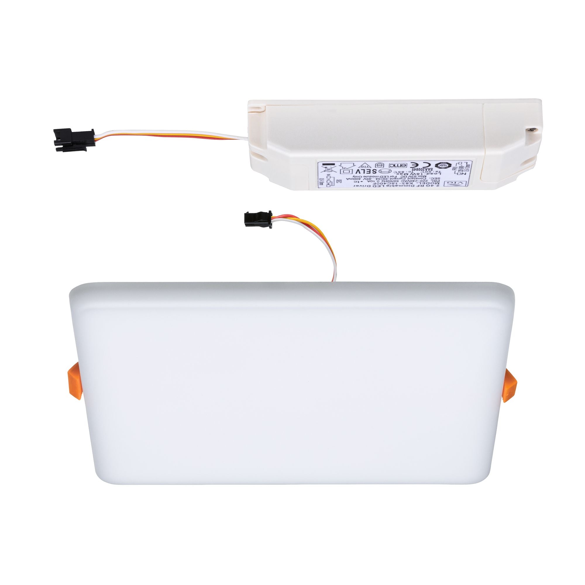 VariFit Veluna IP44 eckig 185x185mm 14W 1000lm White Switch Transparent - Paulmann - 95379