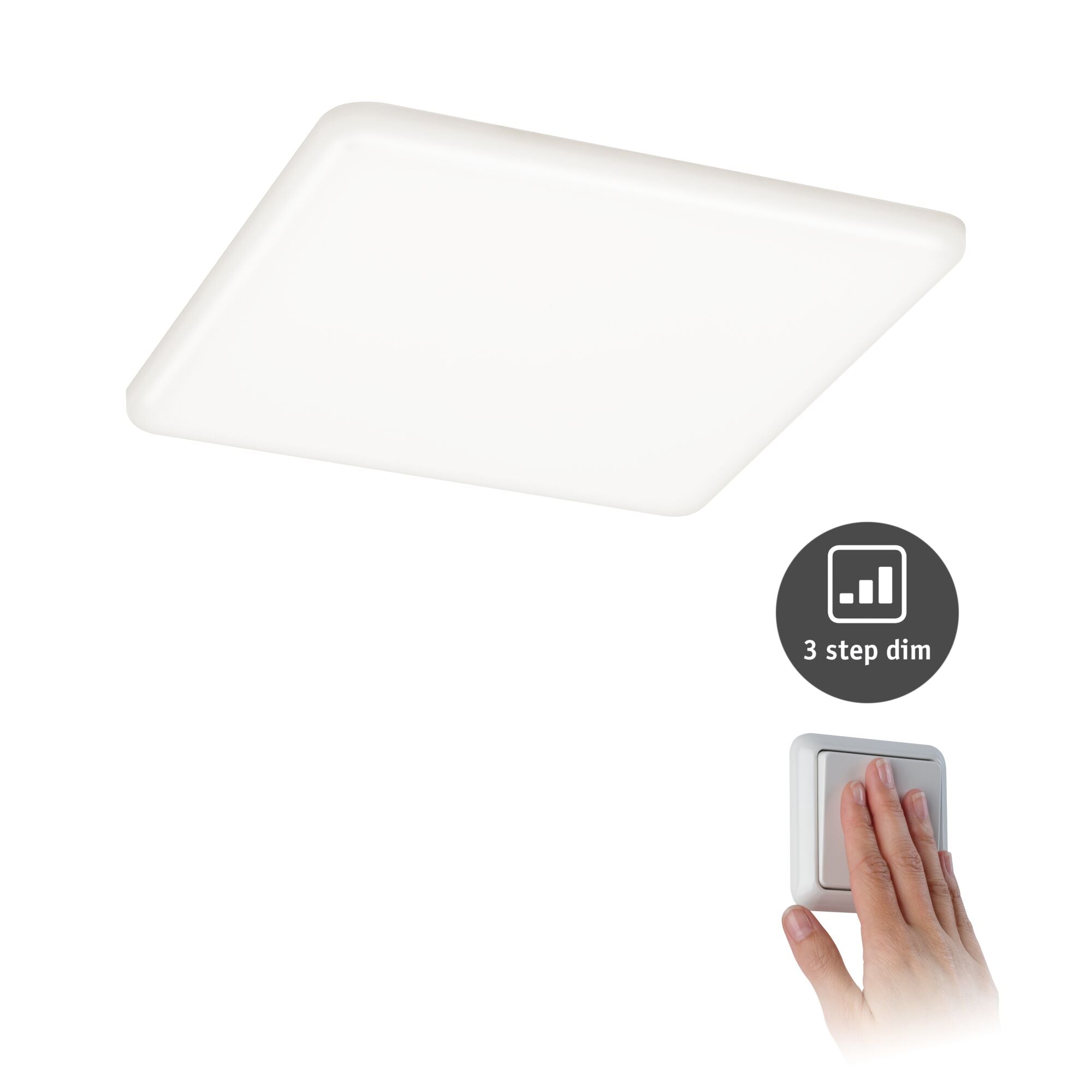 VariFit Veluna IP44 eckig 185x185mm 17,5W 1450lm 4000K Satin dimmbar - Paulmann - 93065