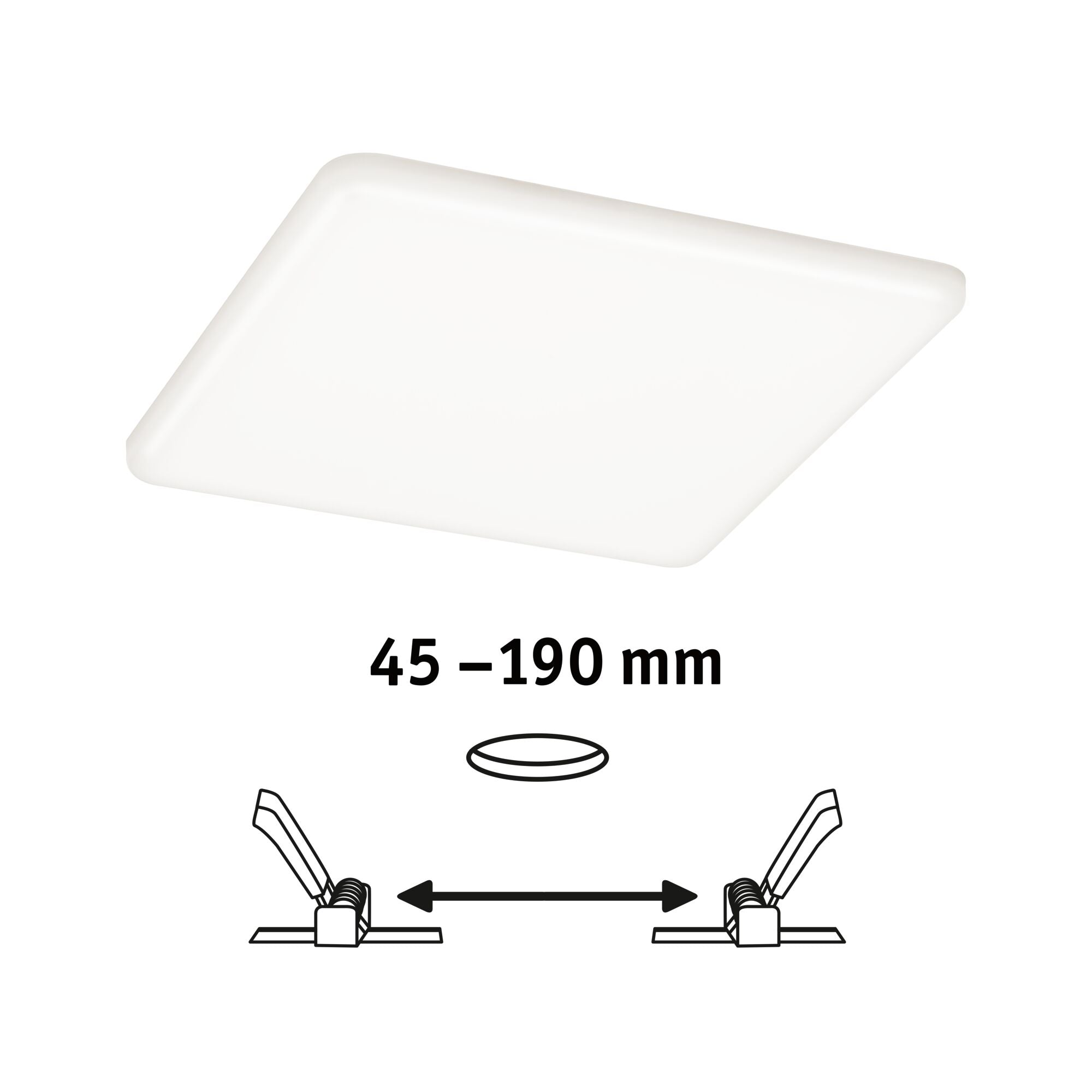 VariFit Veluna IP44 eckig 185x185mm 17,5W 1500lm 4000K Satin - Paulmann - 92398