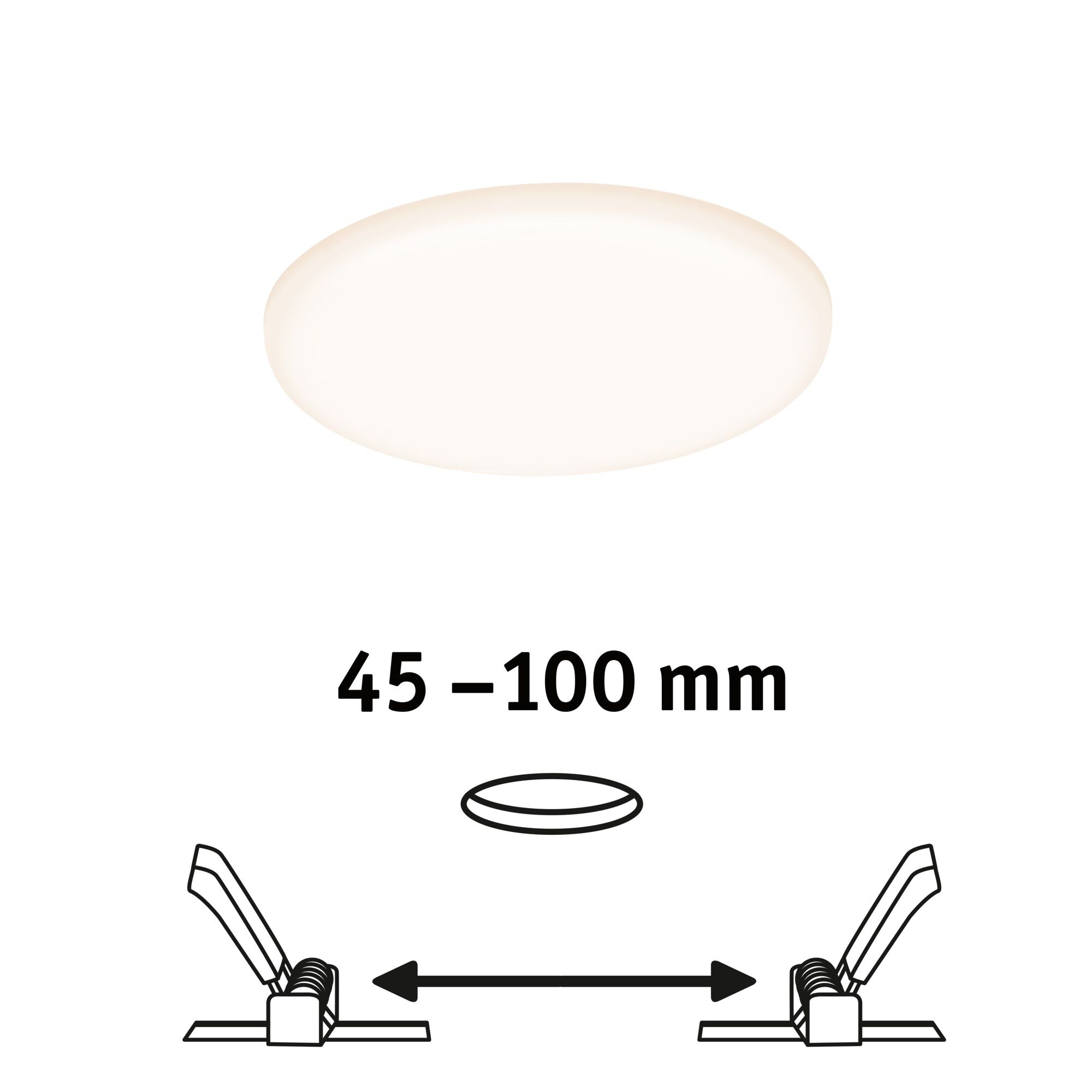 VariFit Veluna IP44 rund 125mm 8,5W 700lm 3000K Satin - Paulmann - 92388