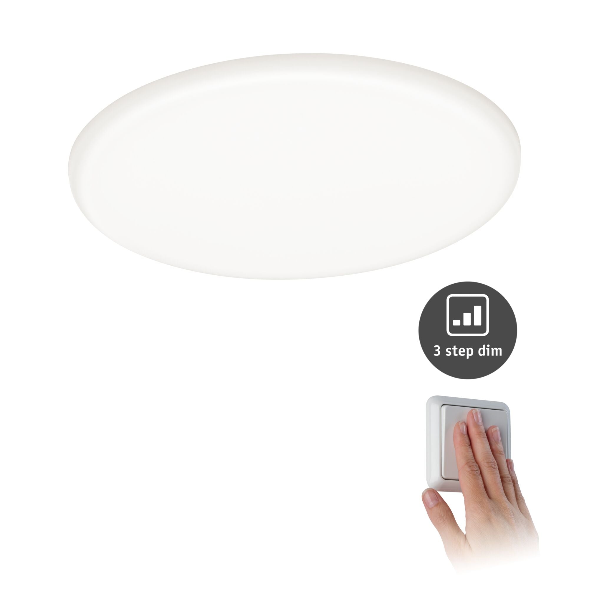 VariFit Veluna IP44 rund 185mm 17,5W 1400lm 4000K Satin dimmbar - Paulmann - 93067