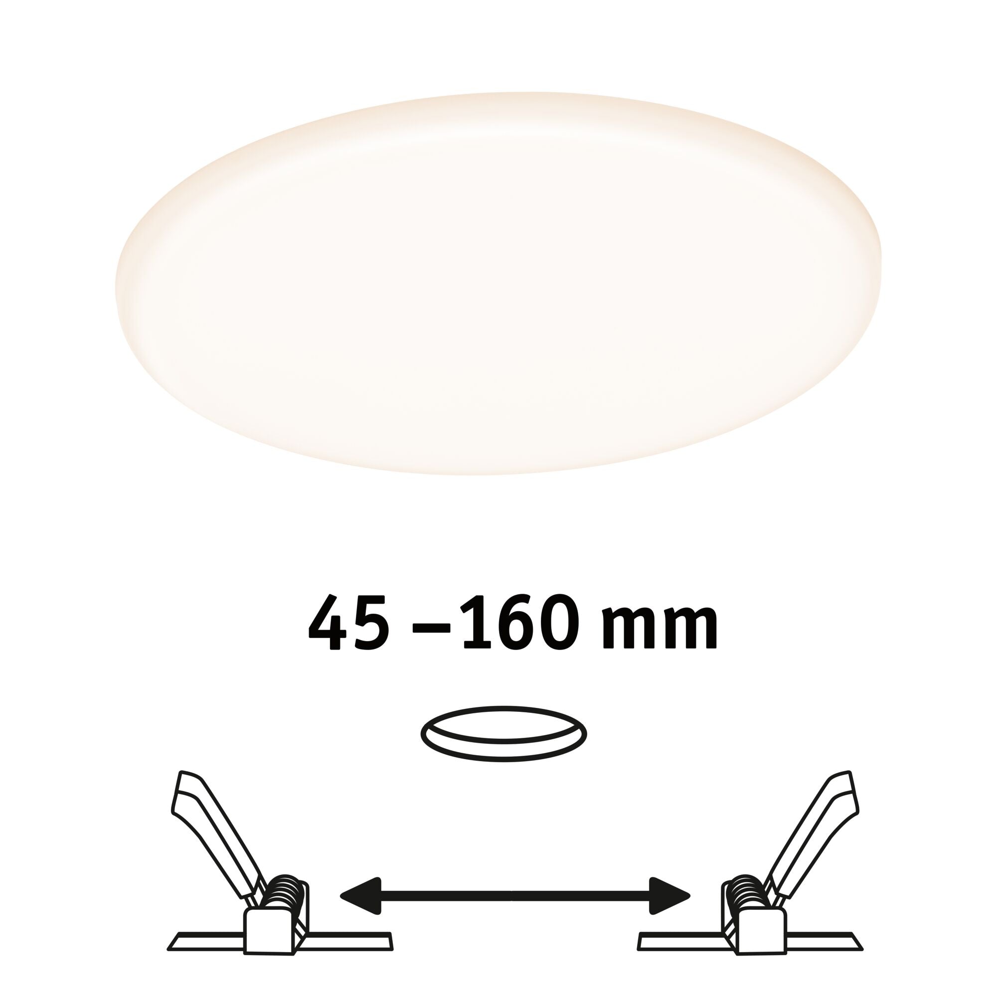 VariFit Veluna IP44 rund 185mm 17W 1400lm 3000K Satin - Paulmann - 92389