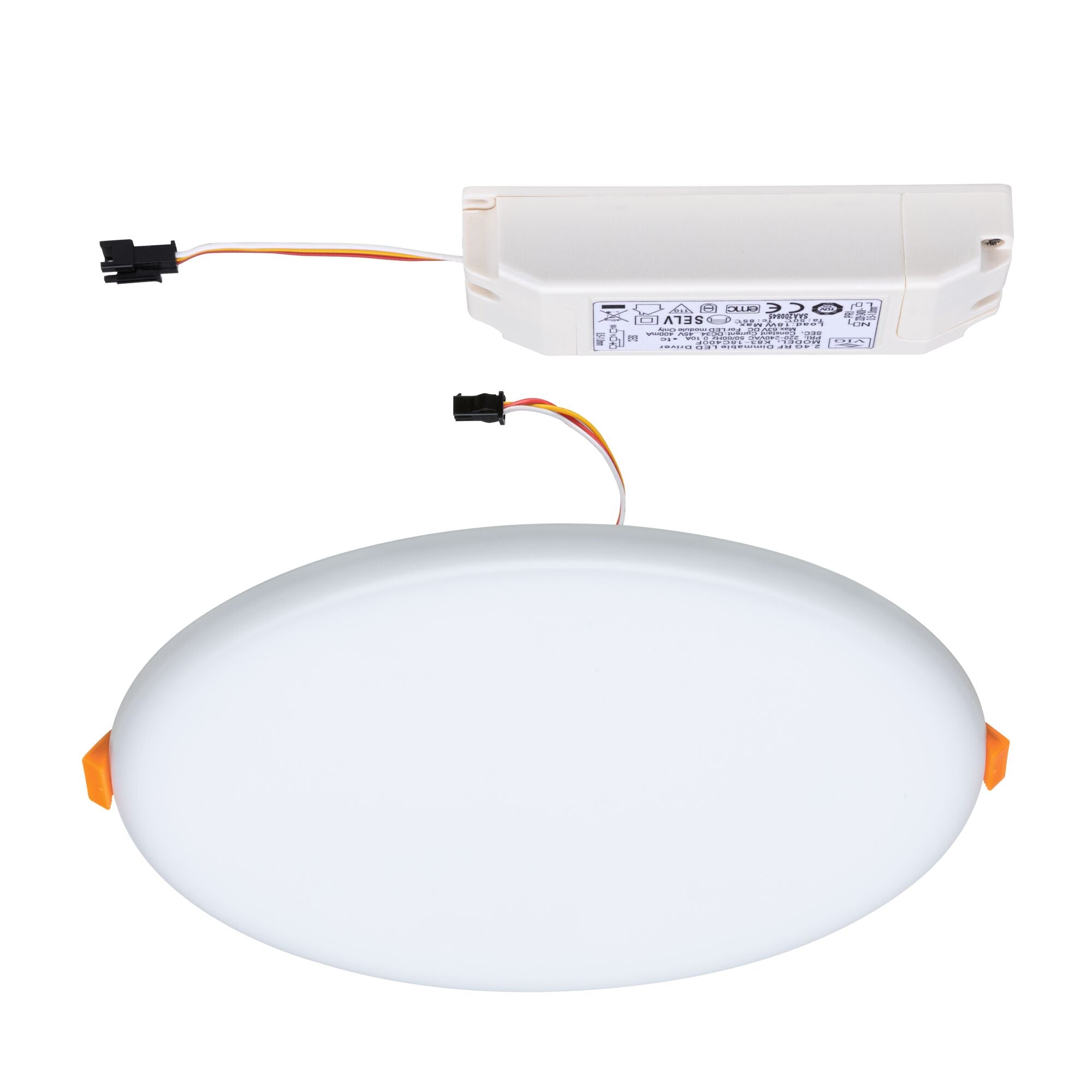 VariFit Veluna IP44 rund 215mm 17W 1300lm White Switch Transparent - Paulmann - 95382