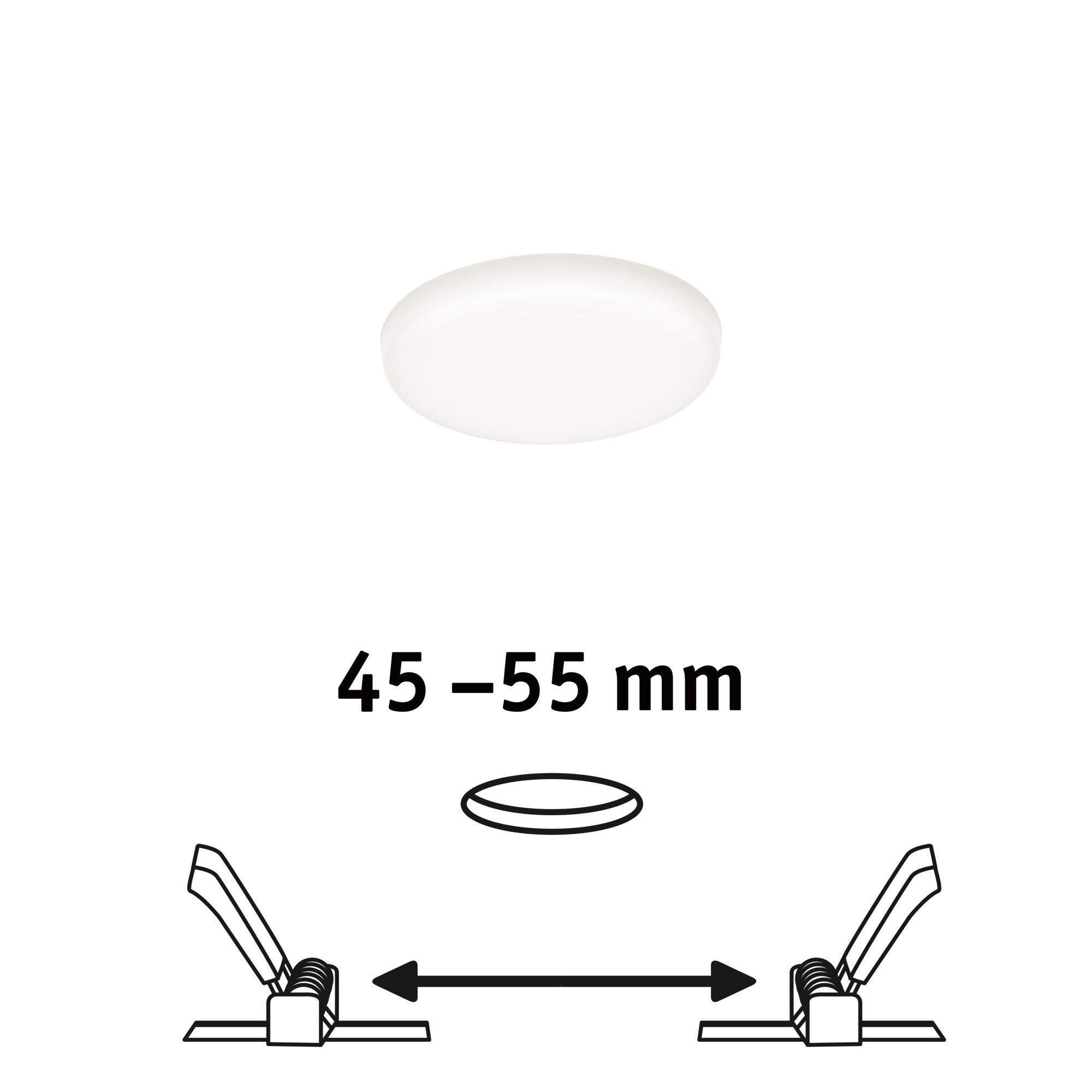 VariFit Veluna IP44 rund 75mm 4,5W 400lm 4000K Satin - Paulmann - 92390