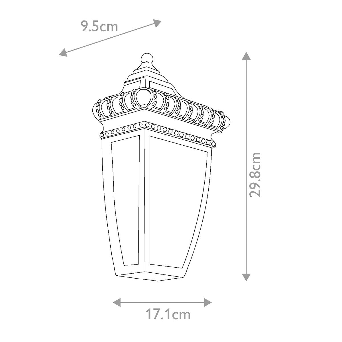 Venetian Rain 1 - flammige Halbwandlaterne, gebürstete Bronze - Elsteadlighting - KL - VENETIAN7 - S