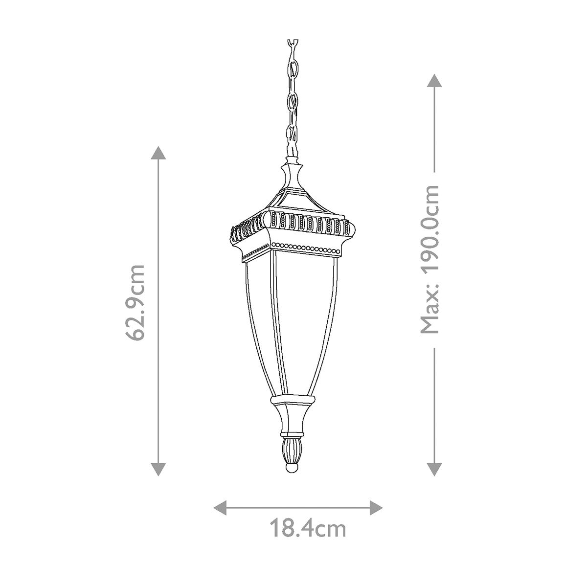 Venetian Rain 2 - Licht - Kettenlaterne - Gebürstete Bronze - Elsteadlighting - KL - VENETIAN8 - M