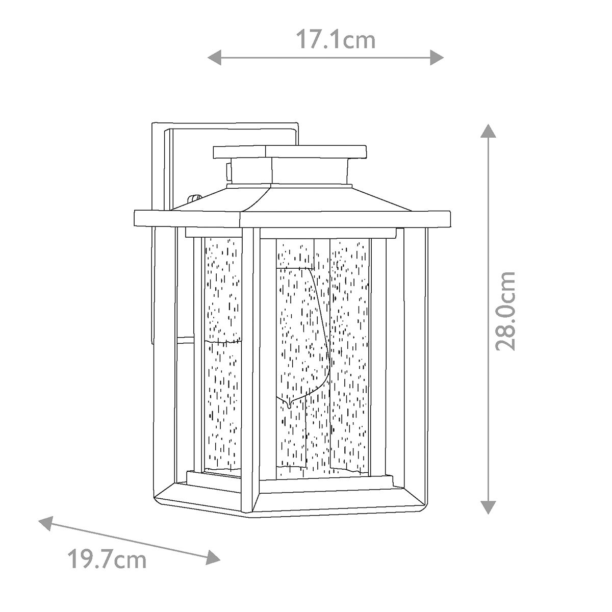 Wakefield 1 Wandlaterne - Klein - Erdschwarz - Elsteadlighting - QZ - WAKEFIELD - S - TBK